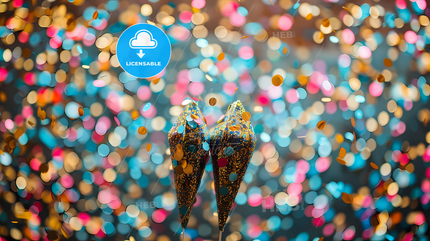 Confetti Stick Art Painting Background for Friendship Day Celebration