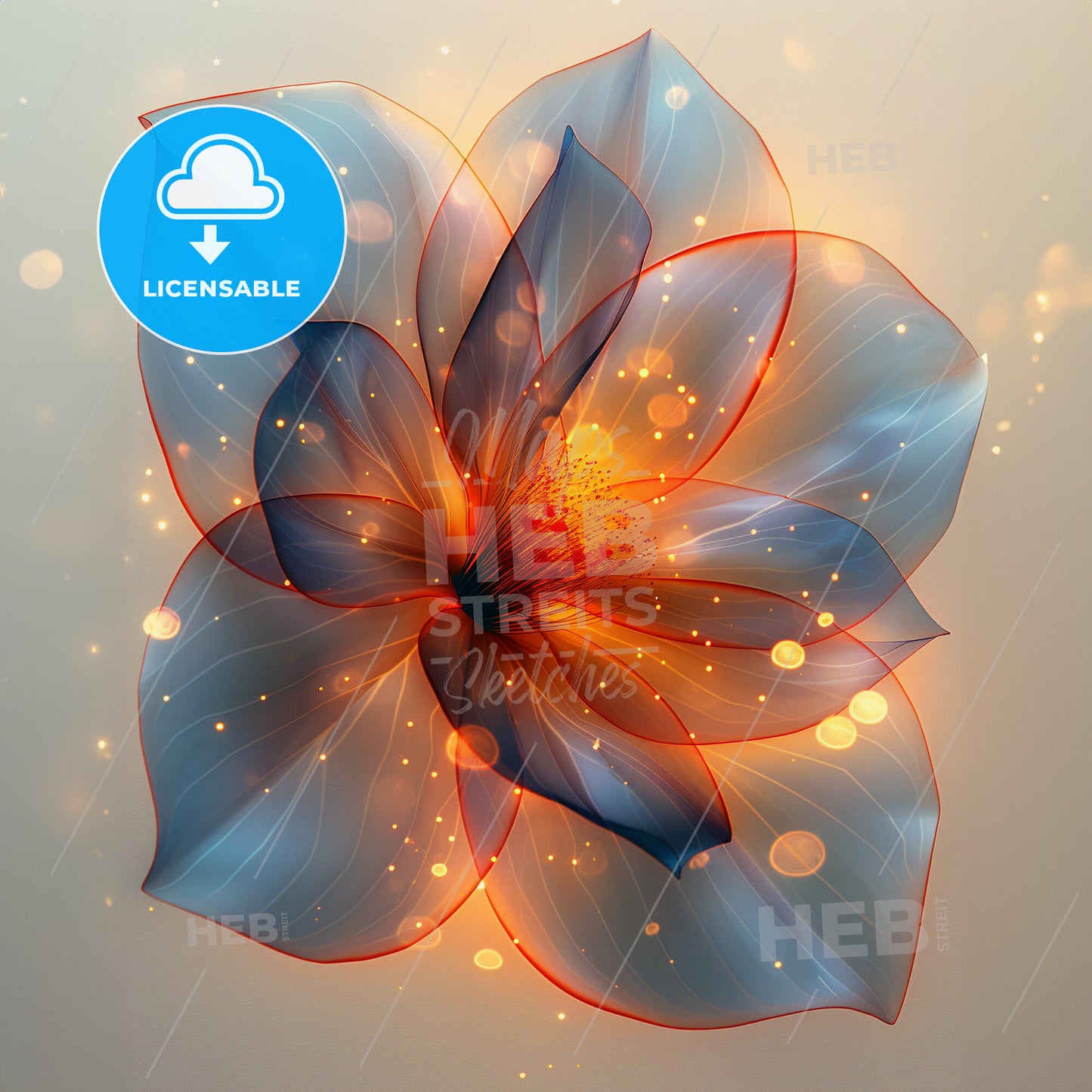 Flowers and Powers: Nature’s Force - A blue and orange flower