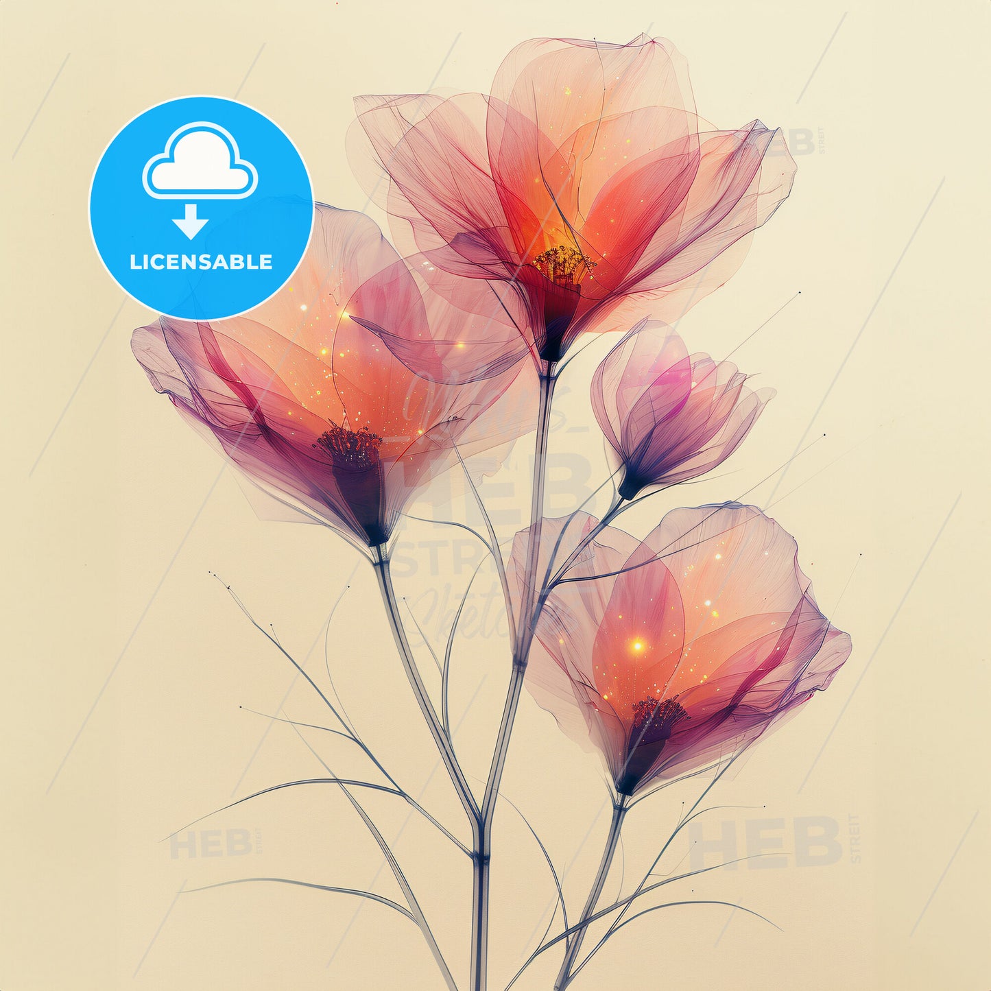 Flowers and Powers: Nature’s Force - A flower with pink and orange flowers