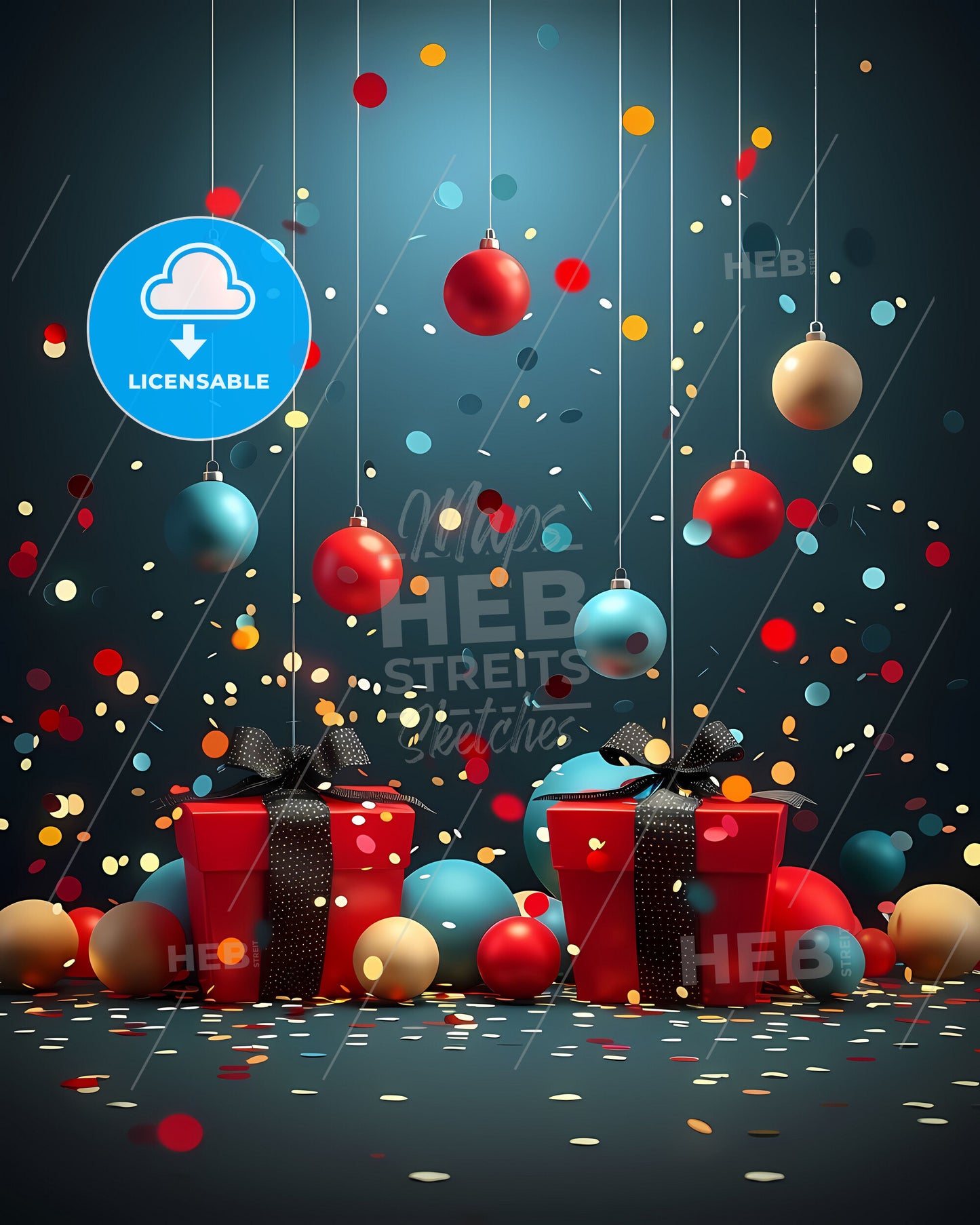 Colorful Presents with Ornaments for Friendship Day Poster Template Design