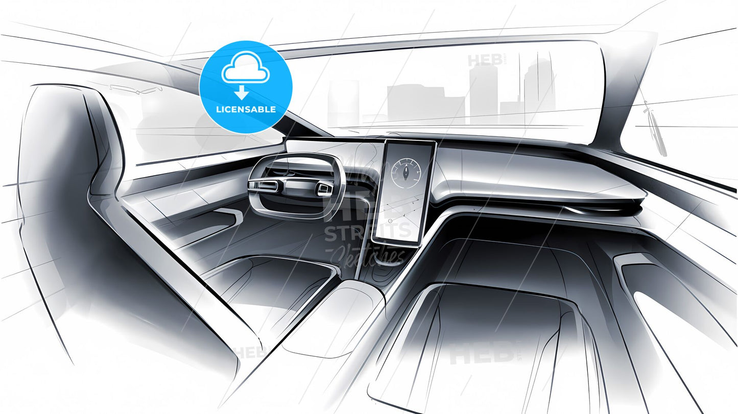Futuristic Automotive Interior: A Vision of Modern Design Excellence