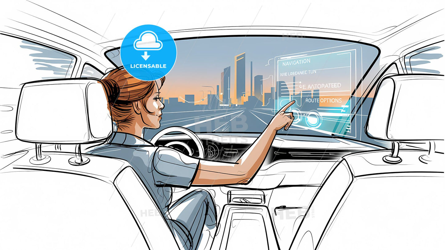 Futuristic Elegance: Augmented Reality in a Minimalist SUV Interior