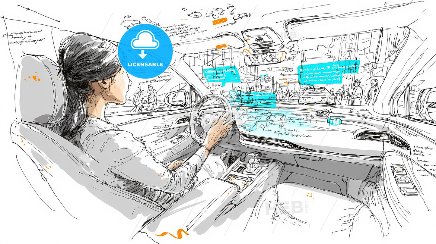 Futuristic SUV Interior: A Glimpse into Augmented Reality Driving
