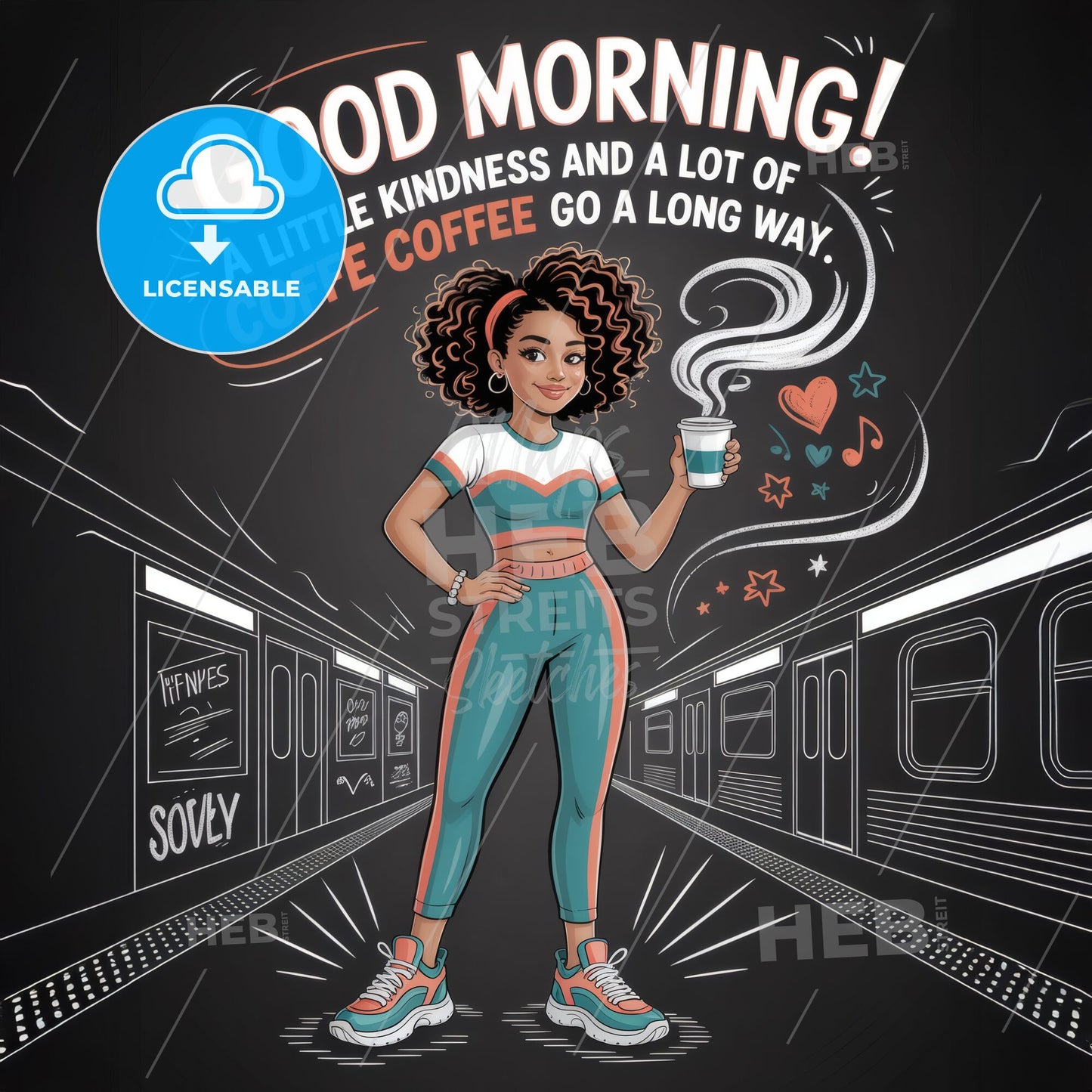 Good Morning! Embracing Kindness and Coffee in the Vibrant Pulse of City Life.