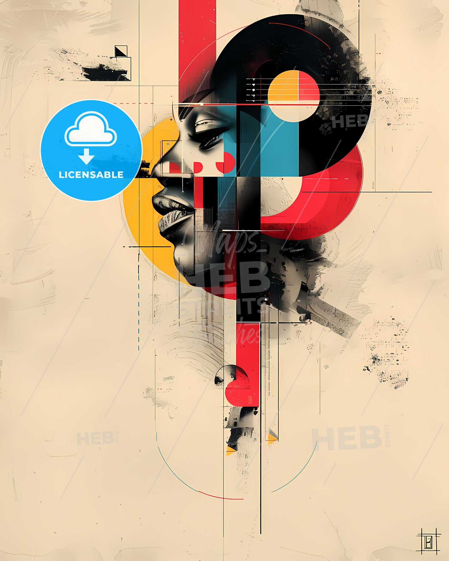 Bauhaus-inspired Artwork: Vibrant Painting Capturing the Essence of this Influential Design Movement