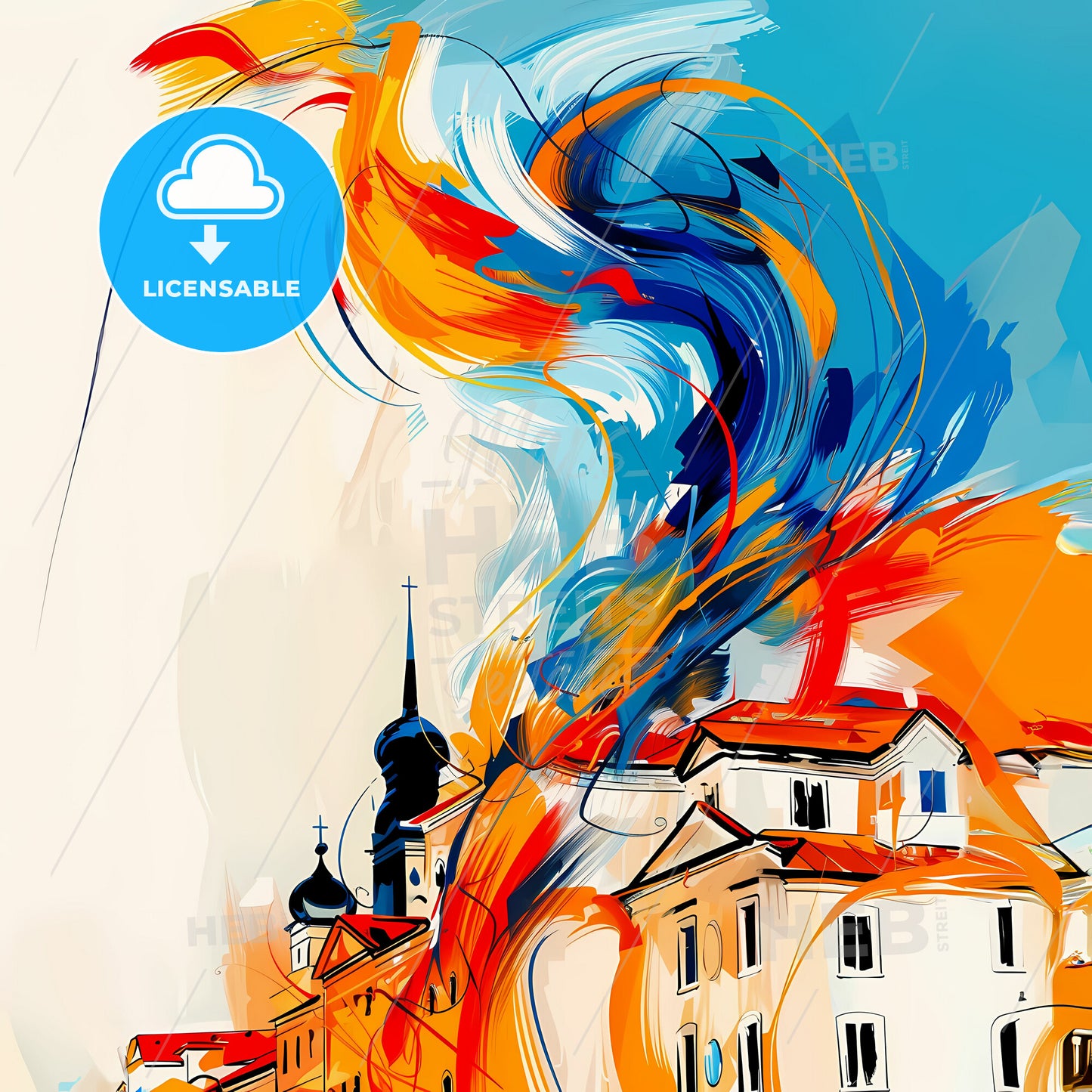 Vibrant Hillsboro, Oregon - A Painting Of A City