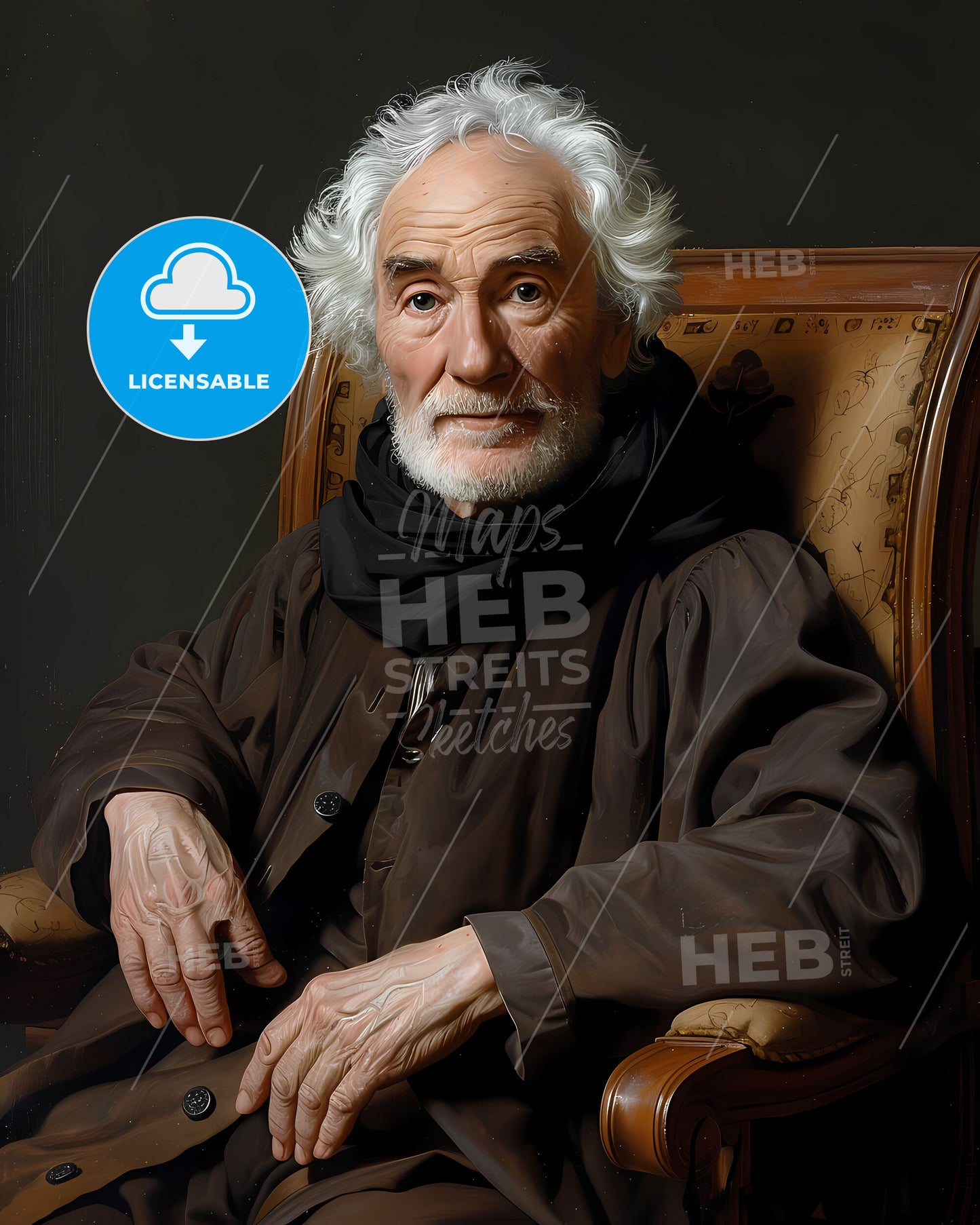 Johann Gottfried Herder (1744-1803), Treatise on the Origin of Language, 18th Century Painting, Oil on Canvas, Baroque Art, German Philosopher, Linguist, Literature