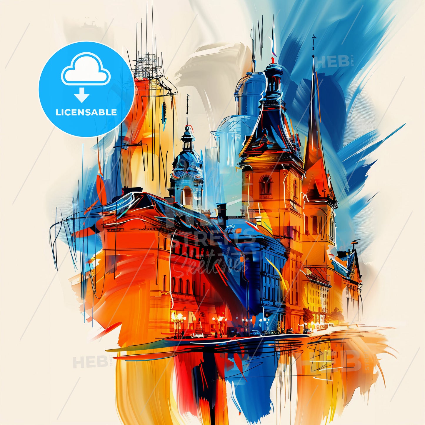 Vibrant Laval, Canada - A Painting Of A Building