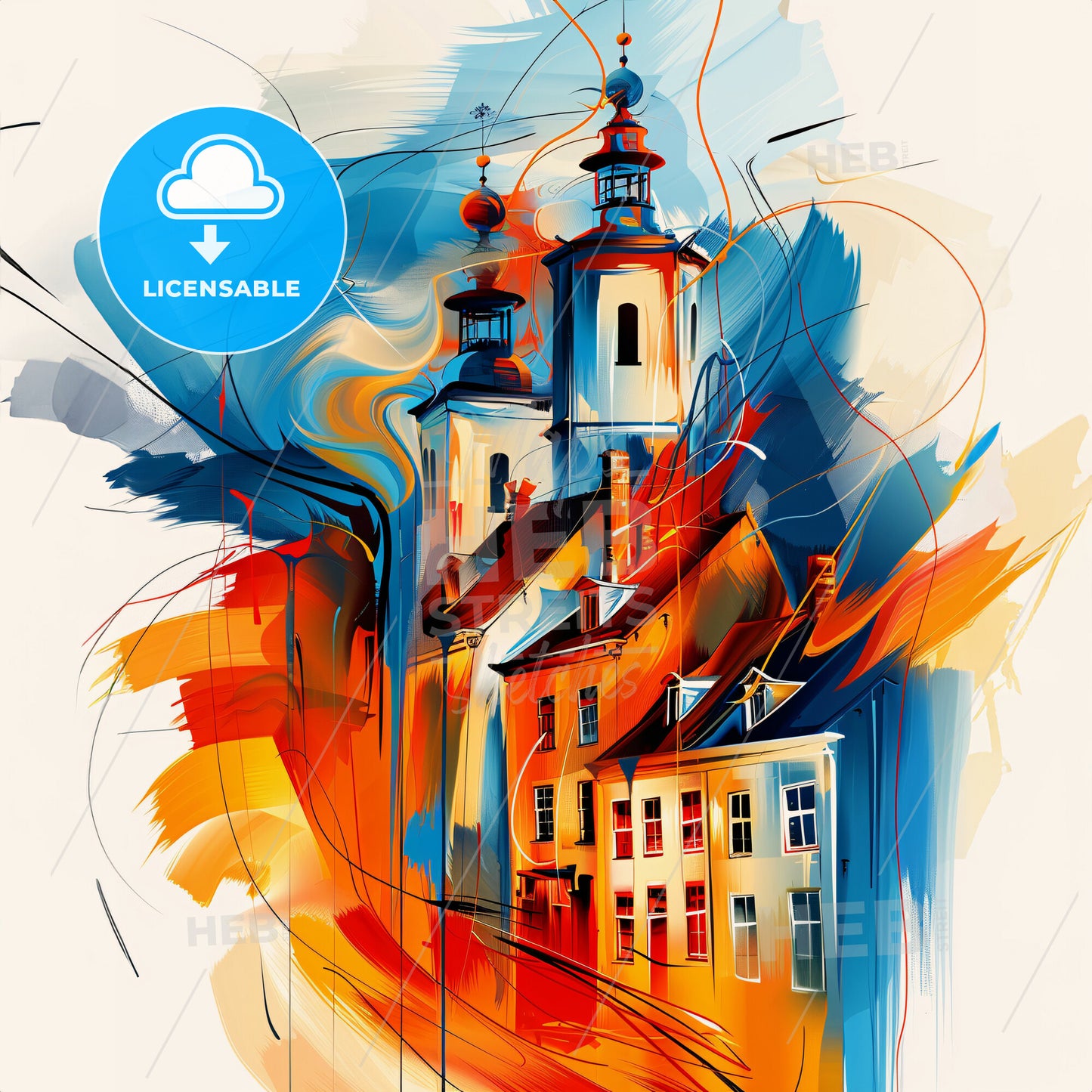 Vibrant Leeuwarden, Netherlands - A Painting Of A Building