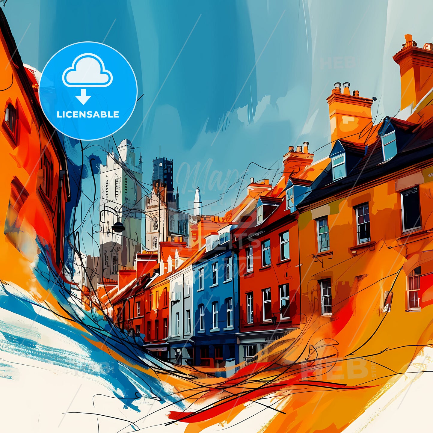 Vibrant Leicester, England - A Colorful Buildings In A City