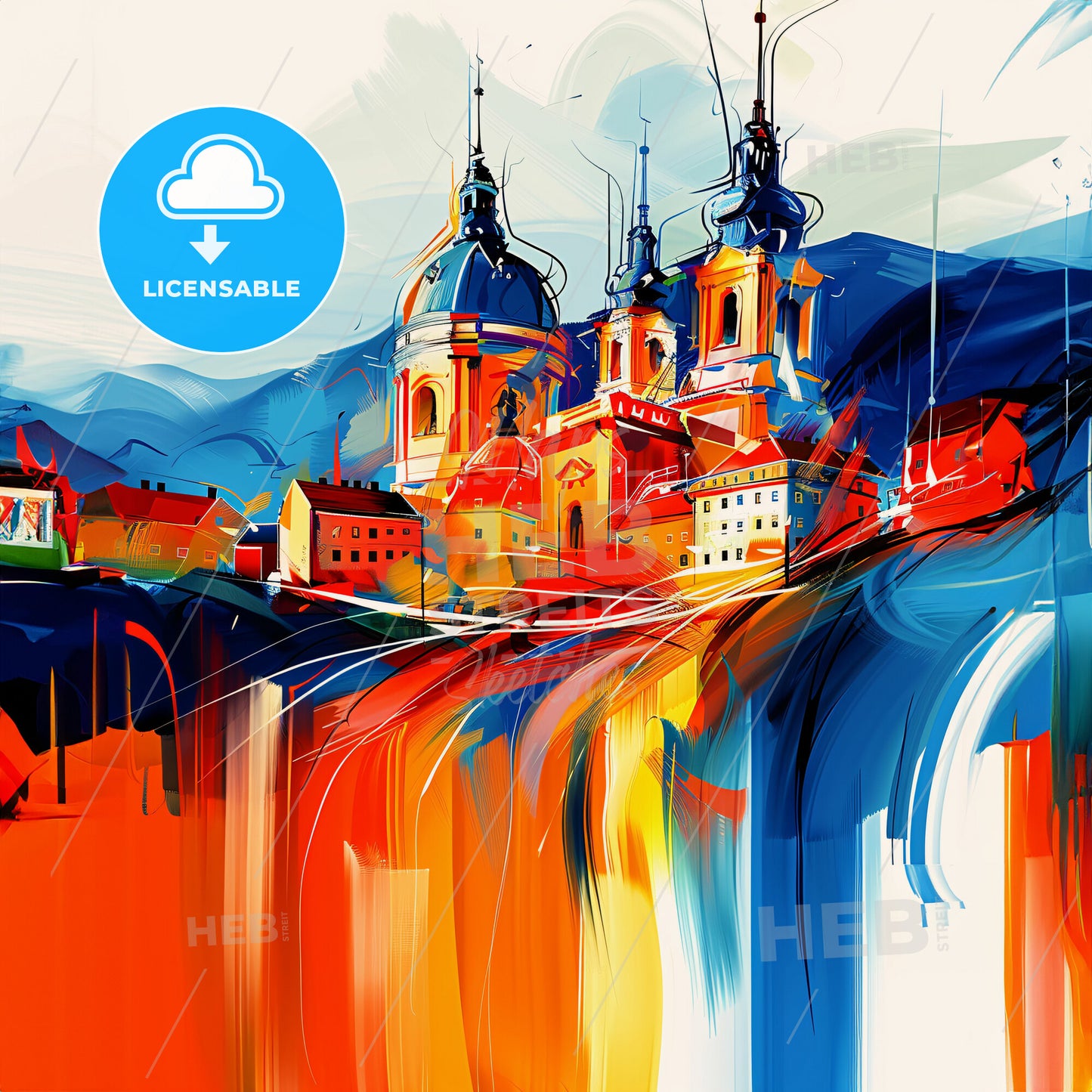 Vibrant Liberec, Czechia - A Painting Of A City