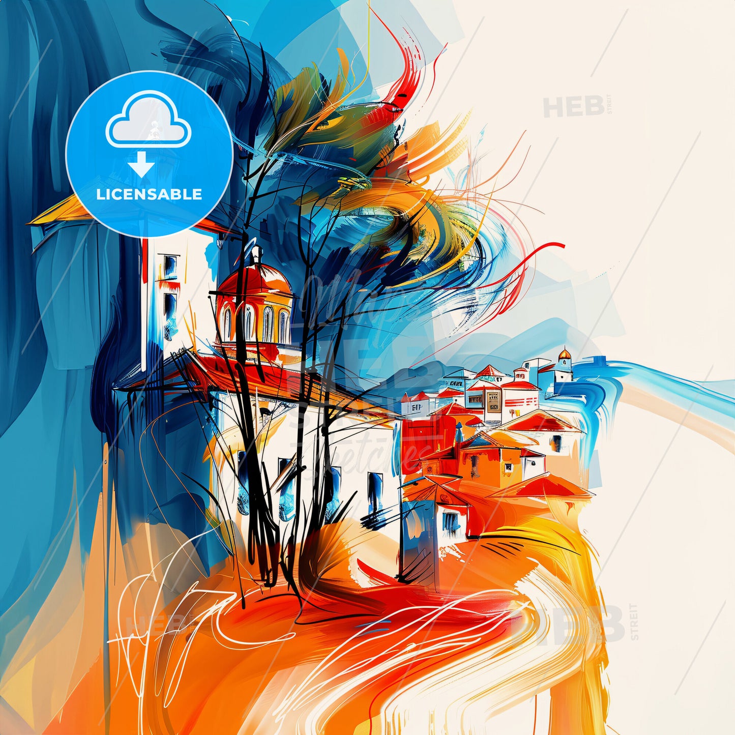 Vibrant Limassol , Cyprus - A Painting Of A Town