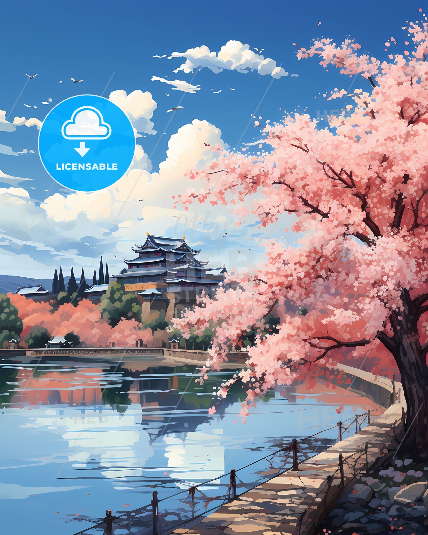 Pink Tree by Linyi Waterfront in China: Eye-Catching Art Depiction