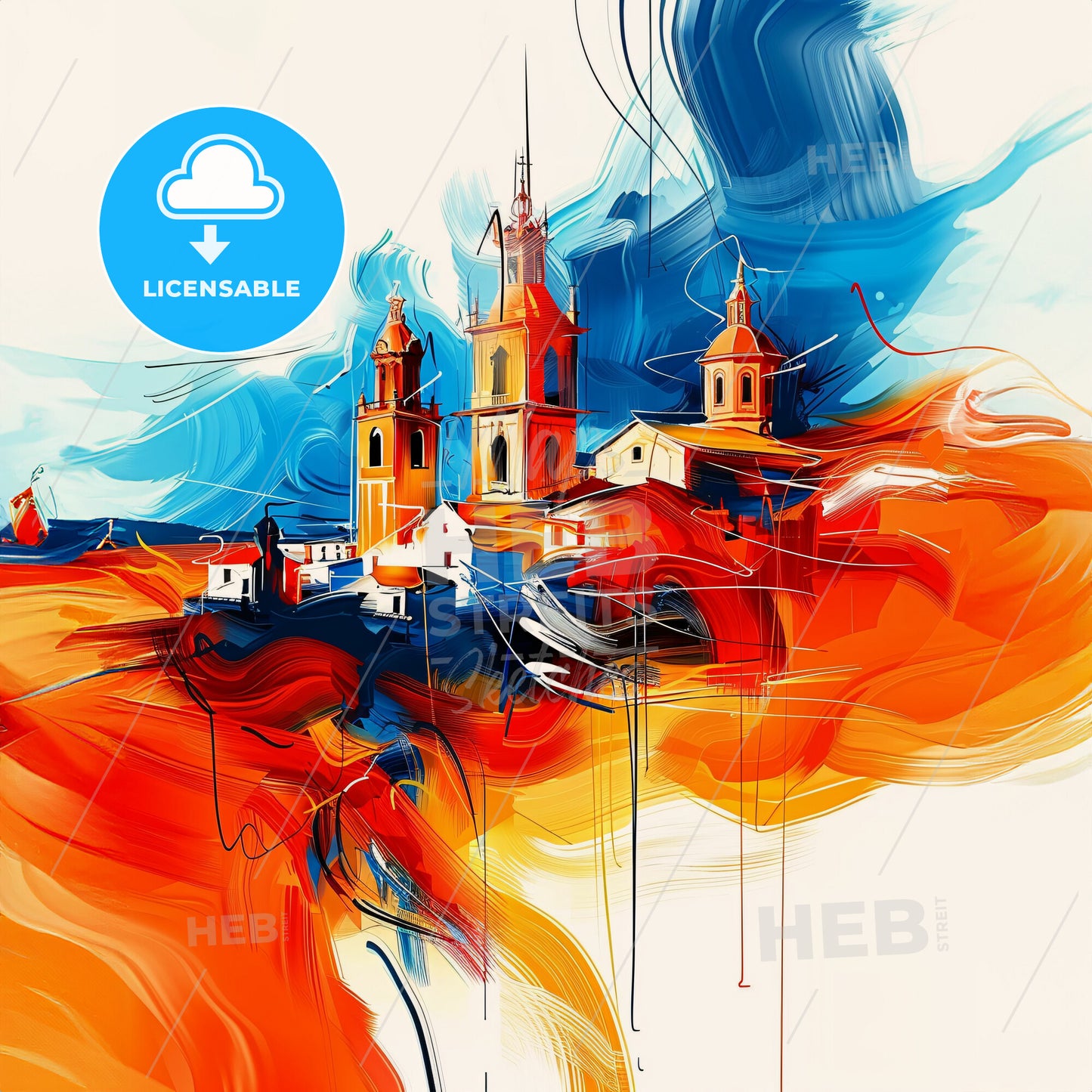 Vibrant Logroño, Spain - A Painting Of A City