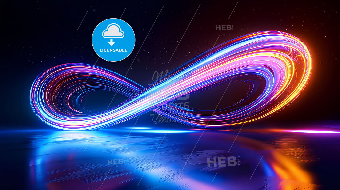 Mesmerizing Long Exposure Light Trails Embrace Infinity Symbol, Cinematic Dark Art, 4K Motion Graphics, Minimalist Abstraction