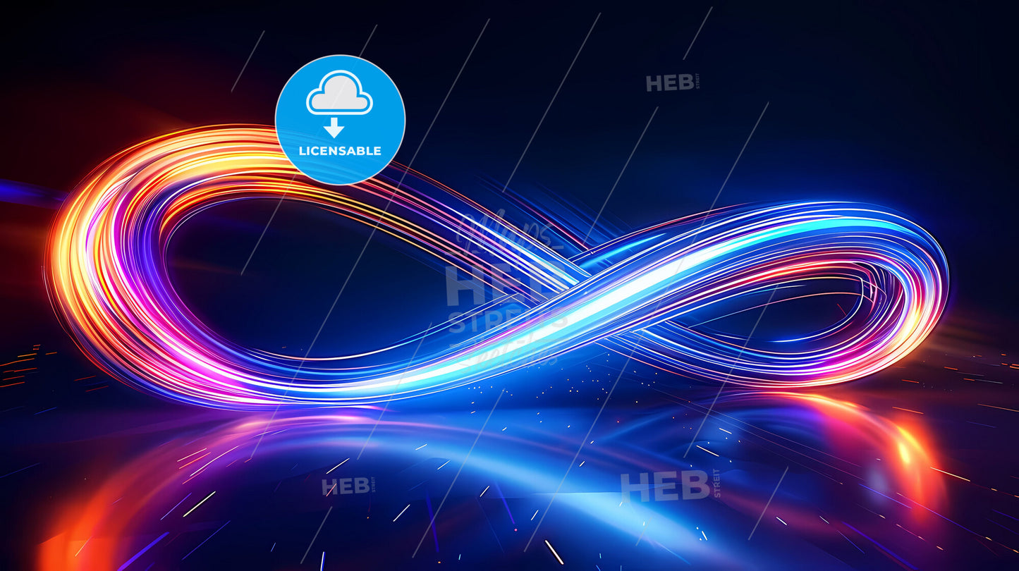 Long Exposure Photography Light Trails Infinity Symbol Paint Art Curves Cinematic 4K Motion Graphics