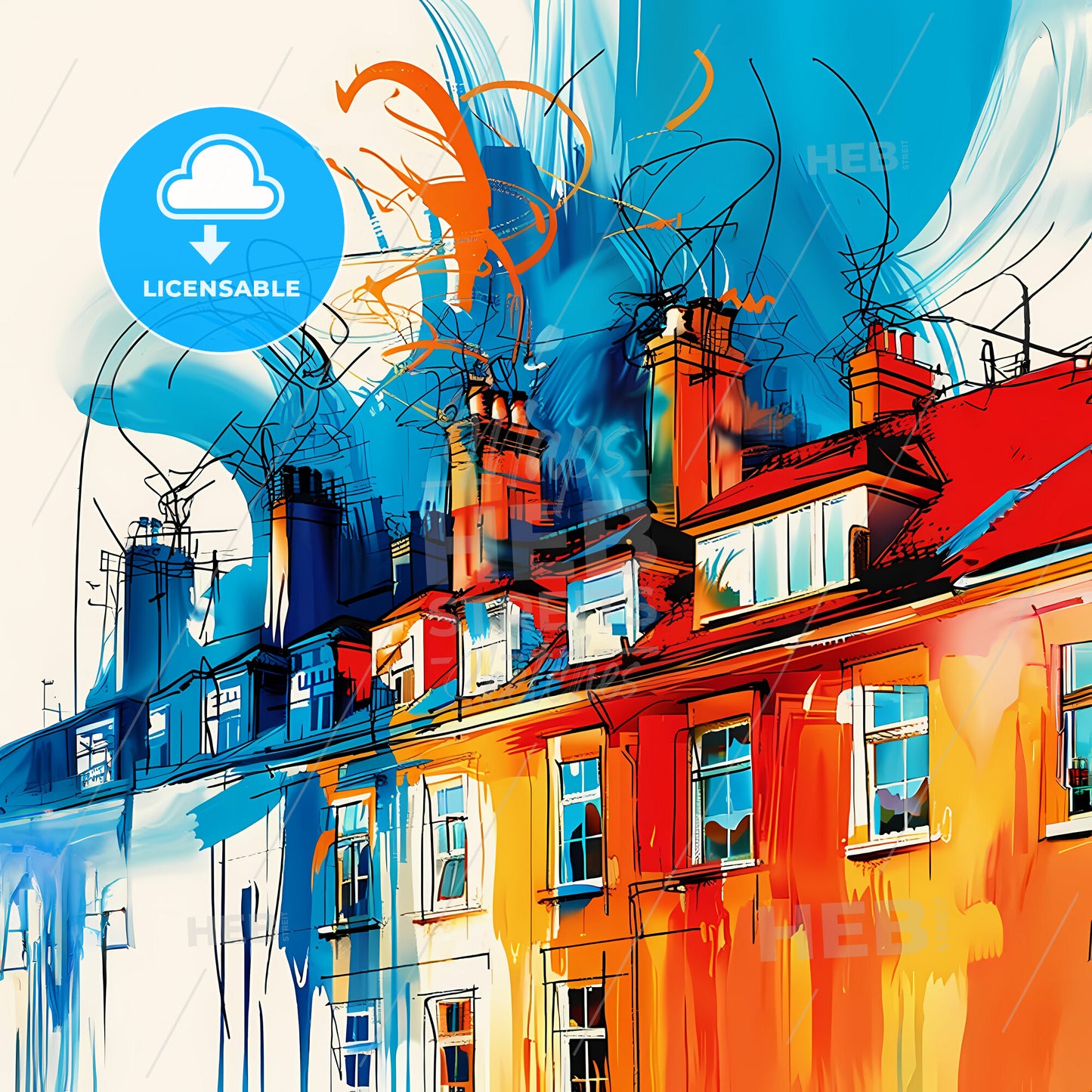 Vibrant Lowestoft, England - A Colorful Building With Many Chimneys