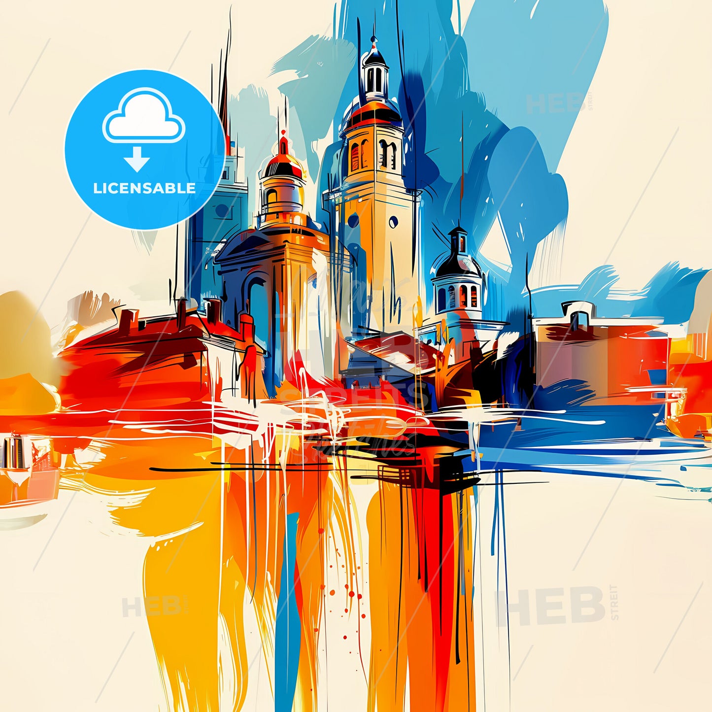 Vibrant Macon, Georgia - A Painting Of A City