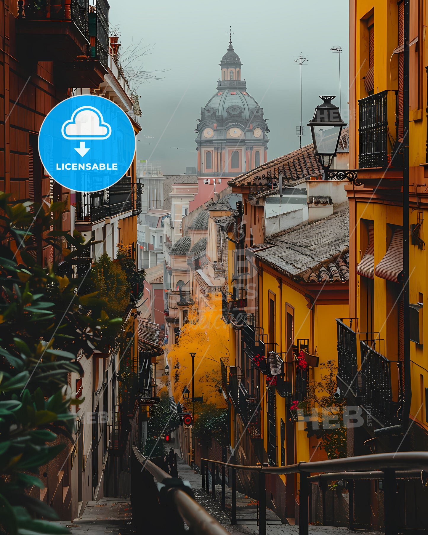 Madrid Narrow Street Art, Urban Culture, Spain, City Architecture, Colorful Mural