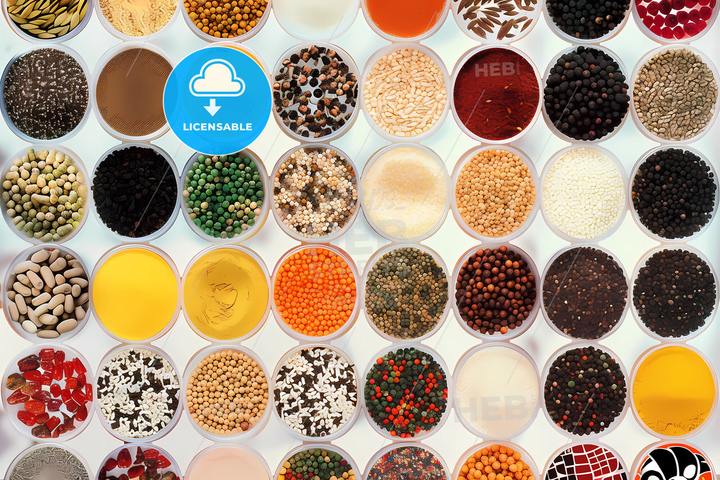 Colorful Art Exhibiting an Array of Flavorsome Materials