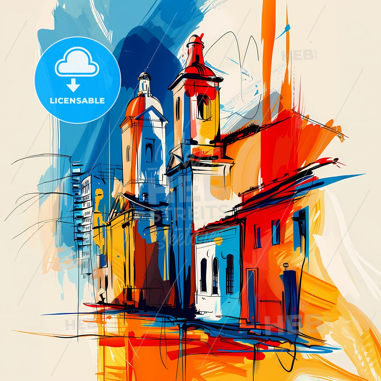 Vibrant Maracay, Venezuela - A Painting Of A Building