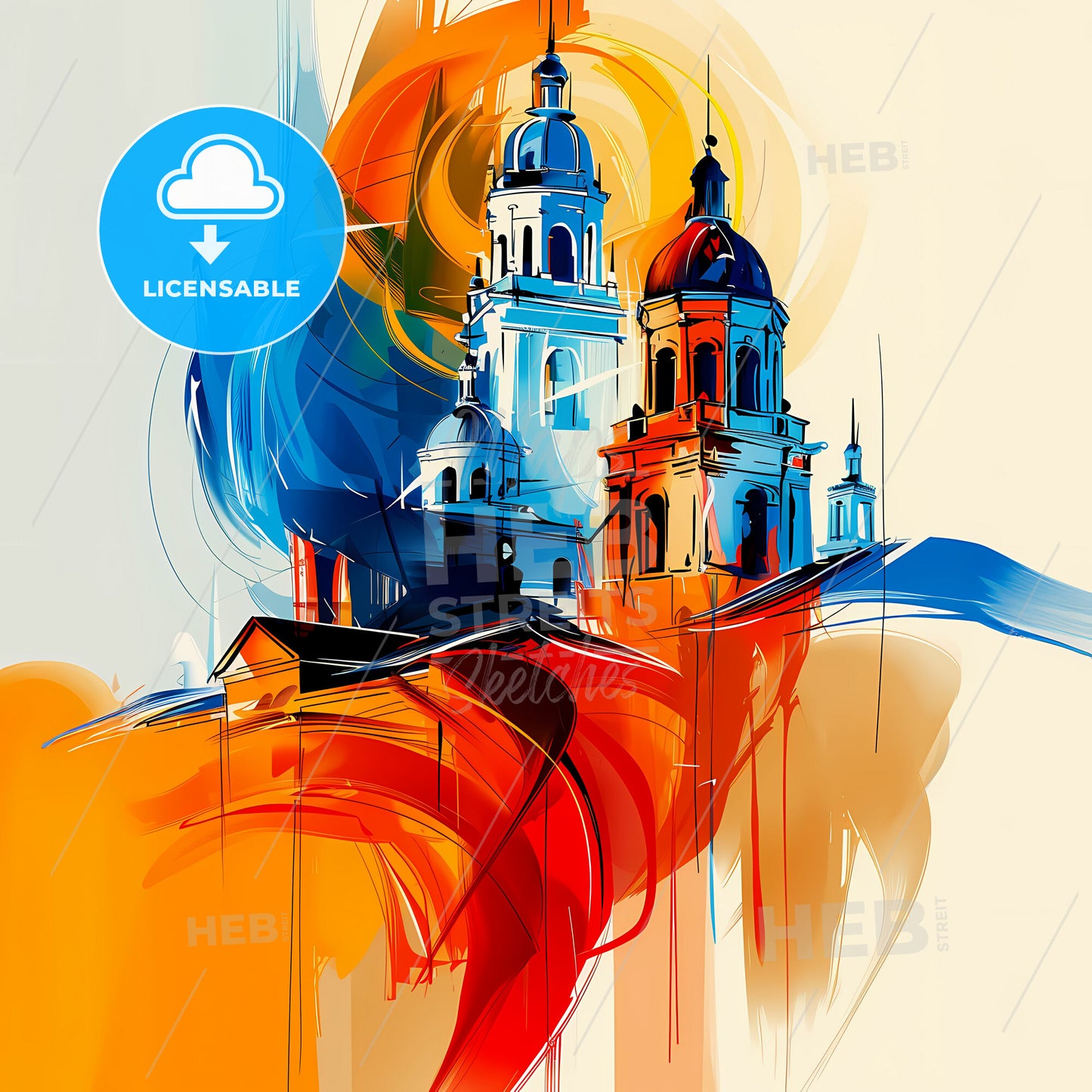 Vibrant Mcallen, Texas - A Painting Of A Building