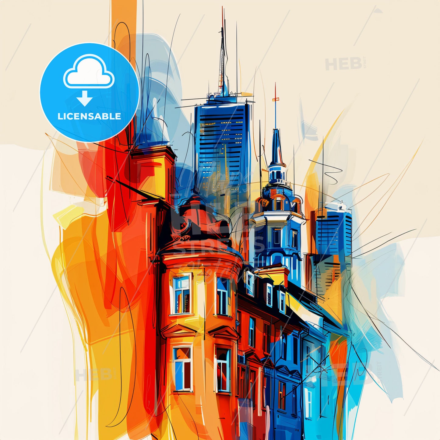 Vibrant Milton, Canada - A Colorful Cityscape With Buildings