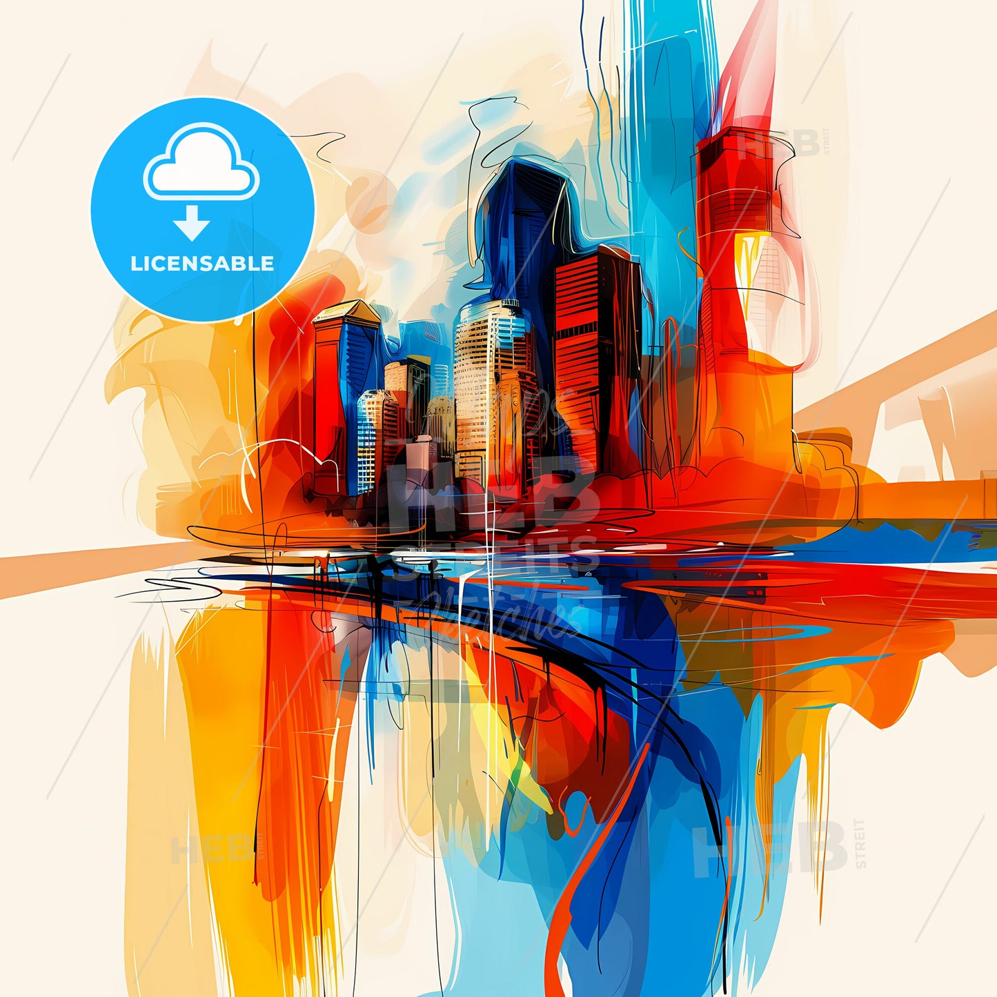 Vibrant Minneapolis, Minnesota - A Painting Of A City