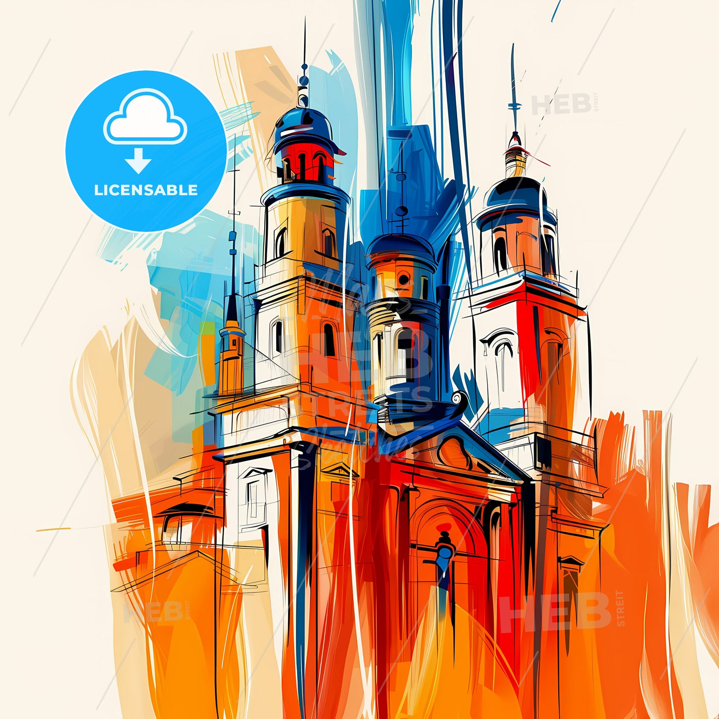 Vibrant Mogadishu, Somalia - A Painting Of A Building