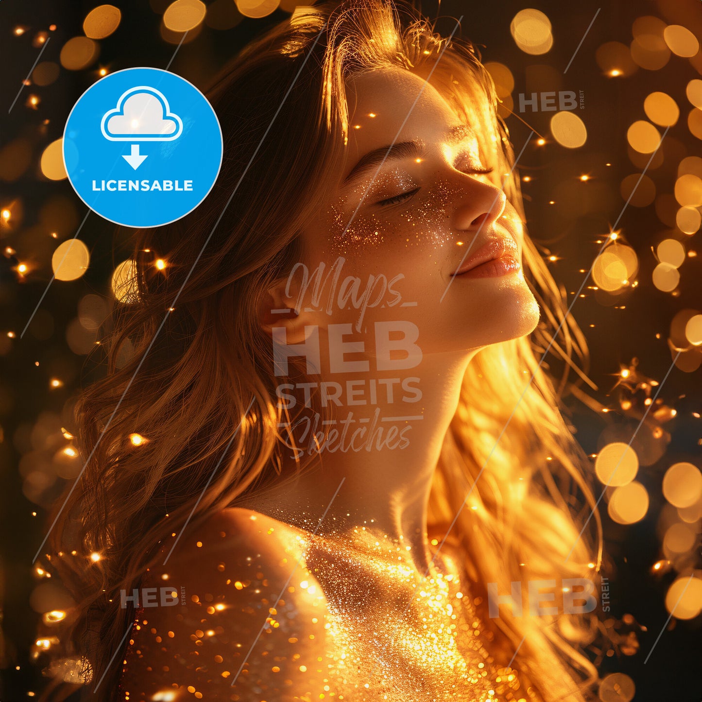 Mona Lisa’s Secret Smile: She Knew About Pizza - A woman with sparkles on her face