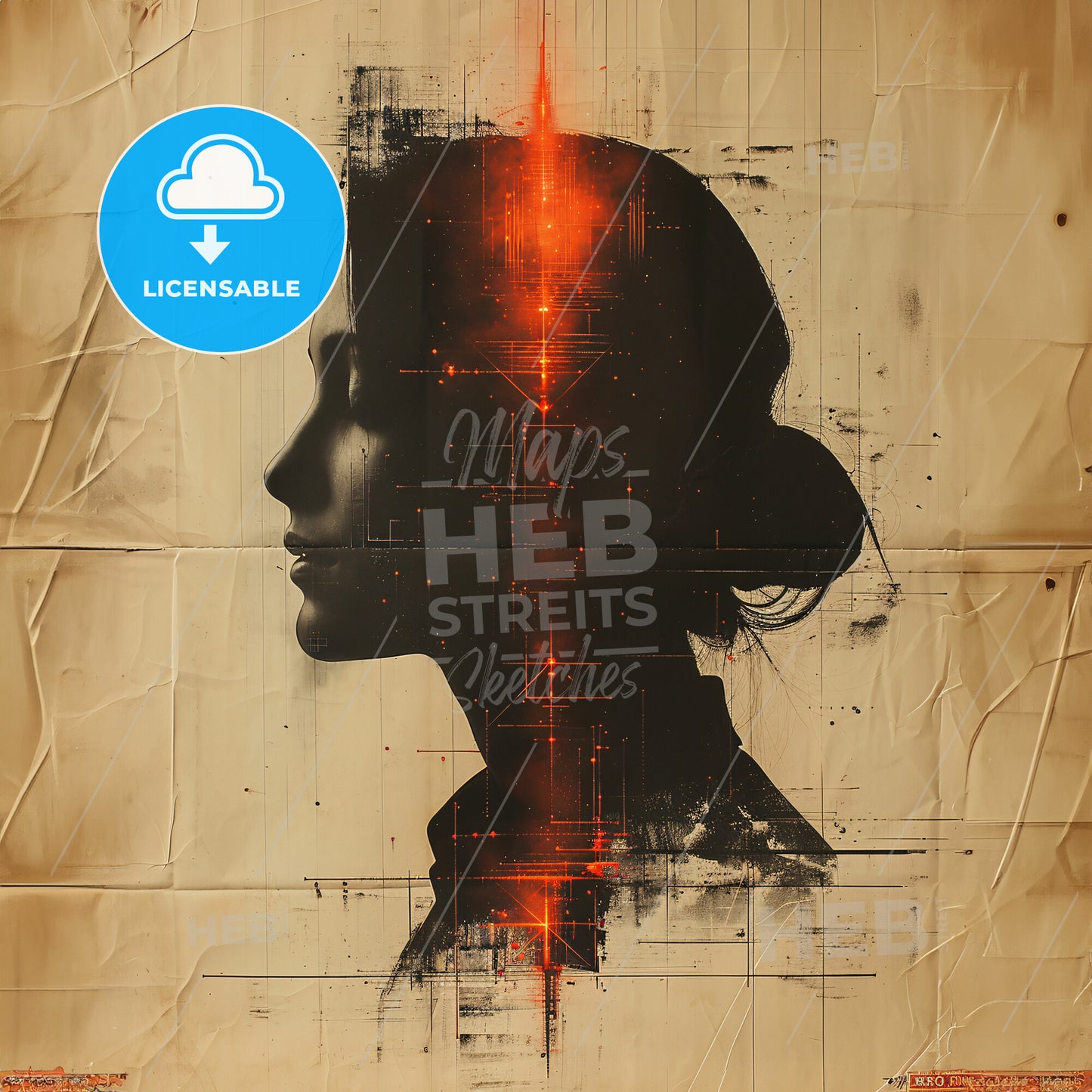 Mona Lisa’s Secret Smile: She Knew About Pizza - A silhouette of a womans head