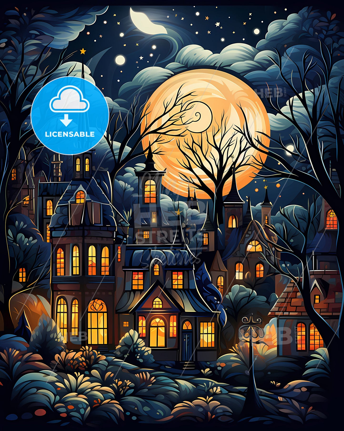 Monteria Skyline Cartoon Painting - Vibrant Digital Art of Colombian Cityscape