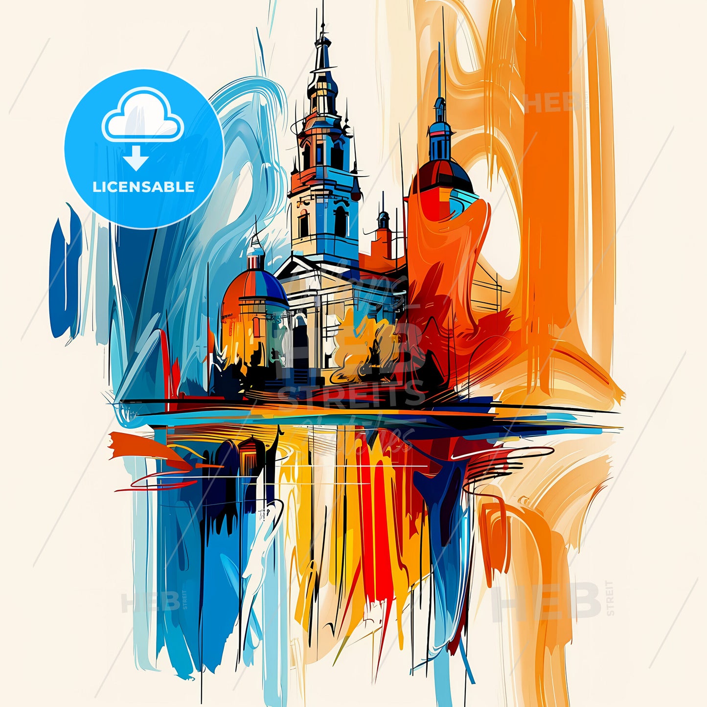 Vibrant Murrieta, California - A Painting Of A Building