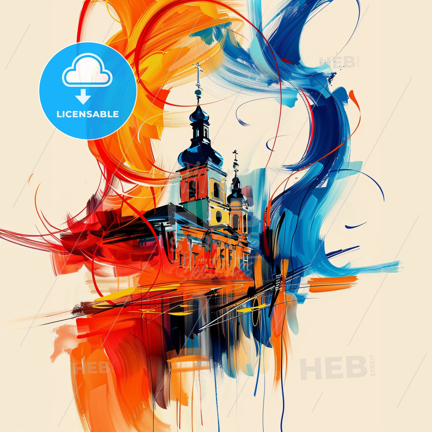 Vibrant Миколаїв, Ukraine - A Painting Of A Building With Colorful Paint