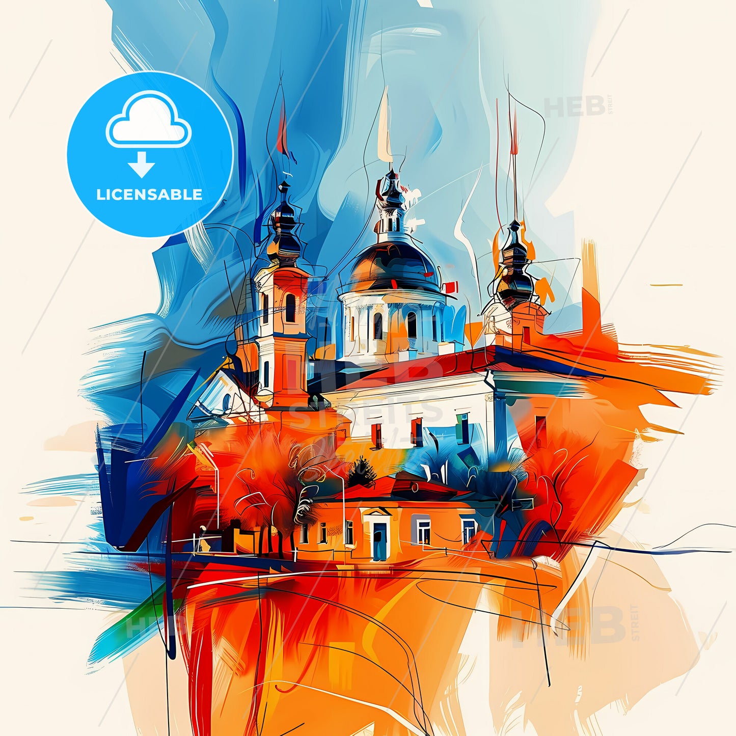 Vibrant Миколаїв, Ukraine - A Painting Of A Building