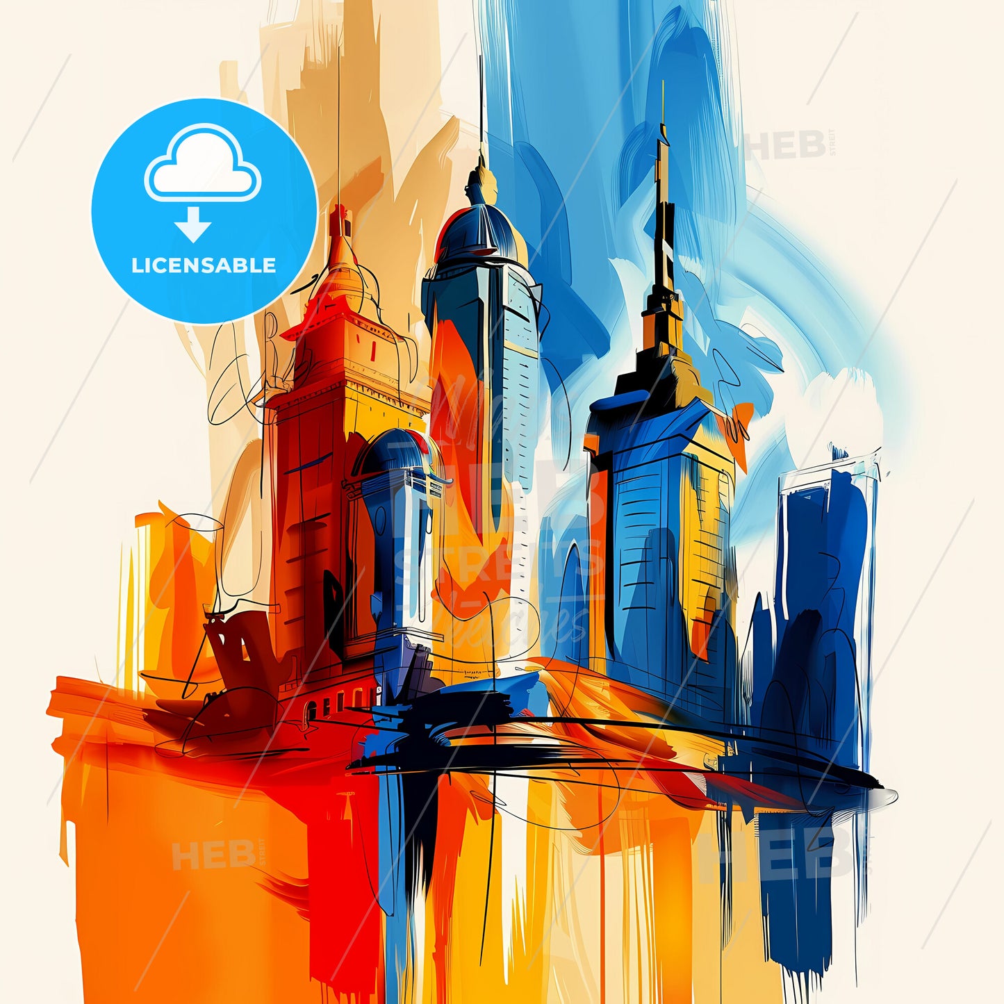 Vibrant Nairobi, Kenya - A Painting Of A City