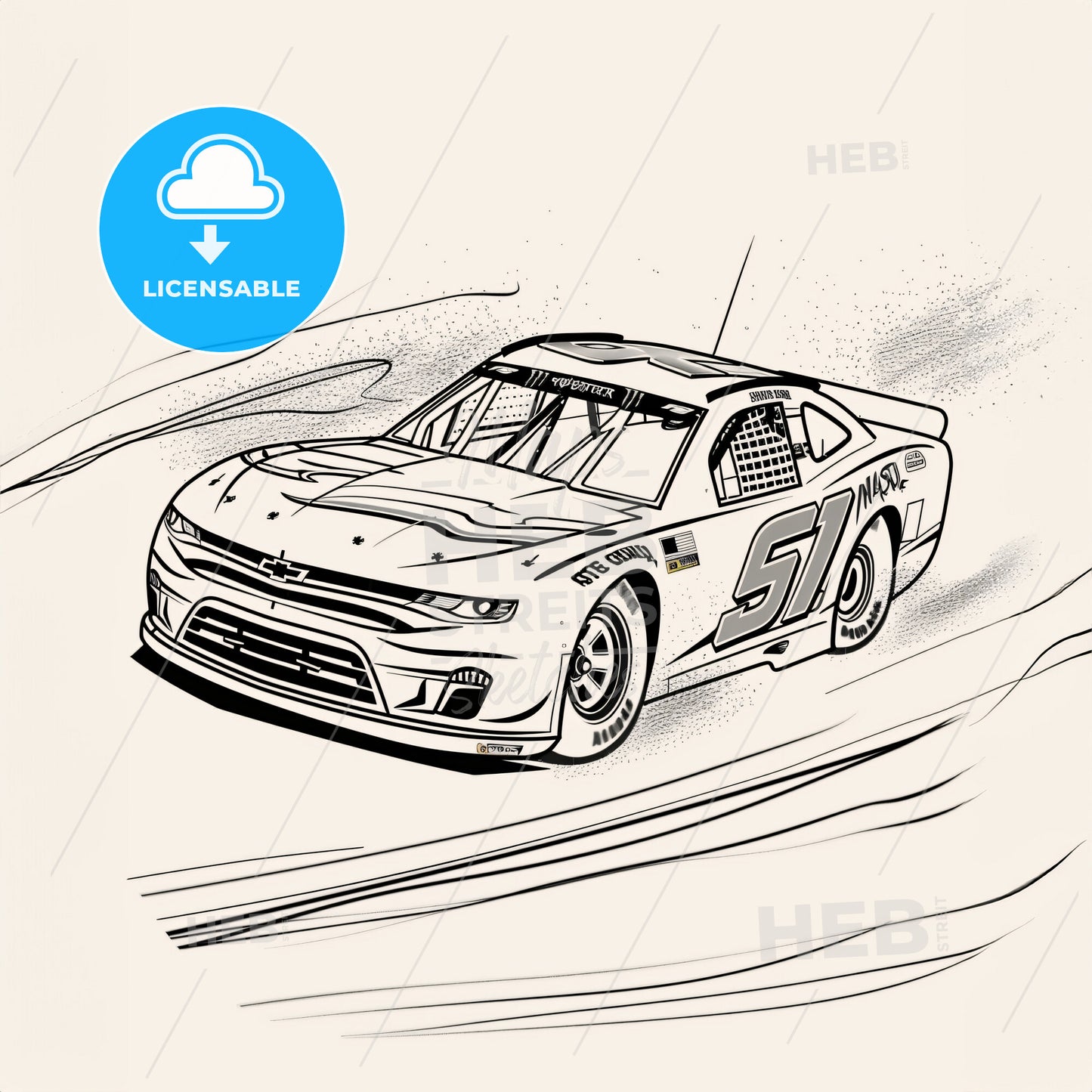 Nascar - A Race Car On A Track