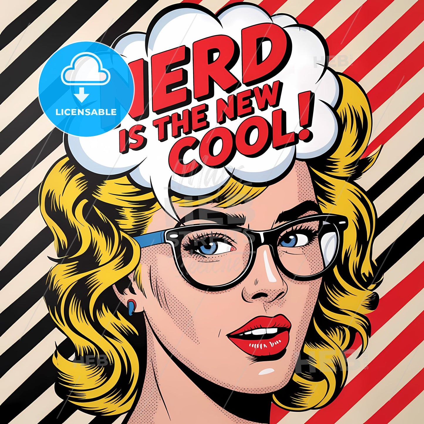 Nerd Chic: A Bold Retro Pop Art Celebration of Coolness!