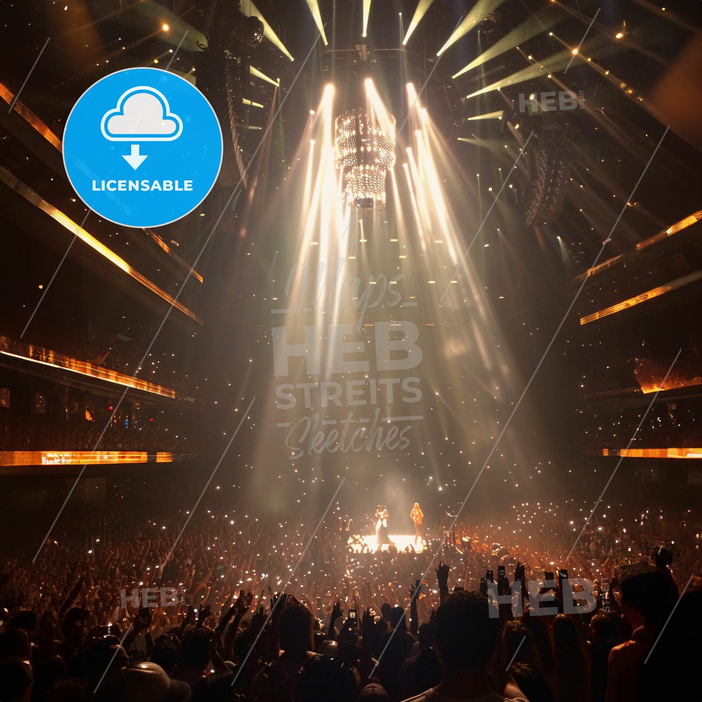 Nicki Minaj Concert Crow - A Group Of People On A Stage With Bright Lights