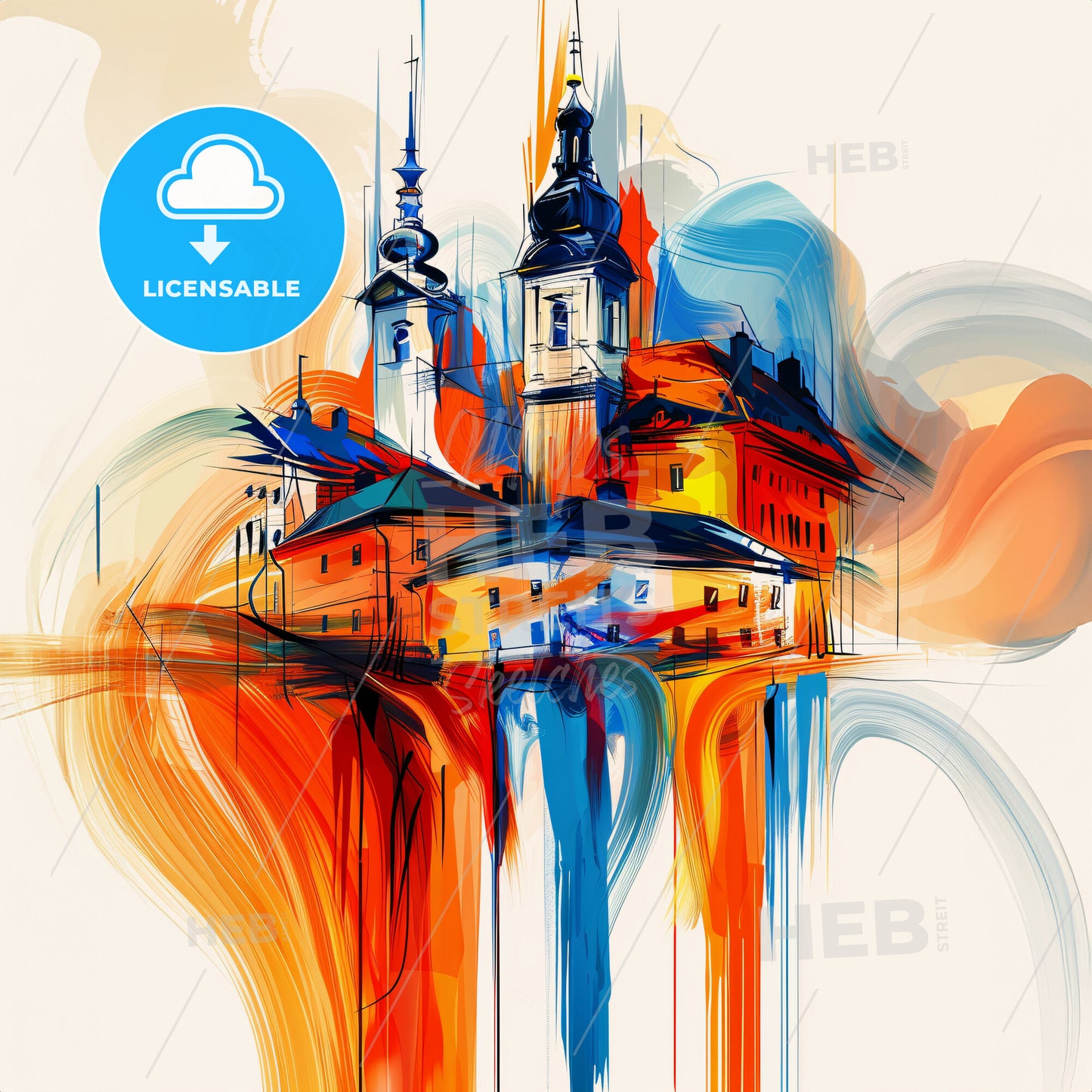 Vibrant Norrköping, Sweden - A Painting Of A Building