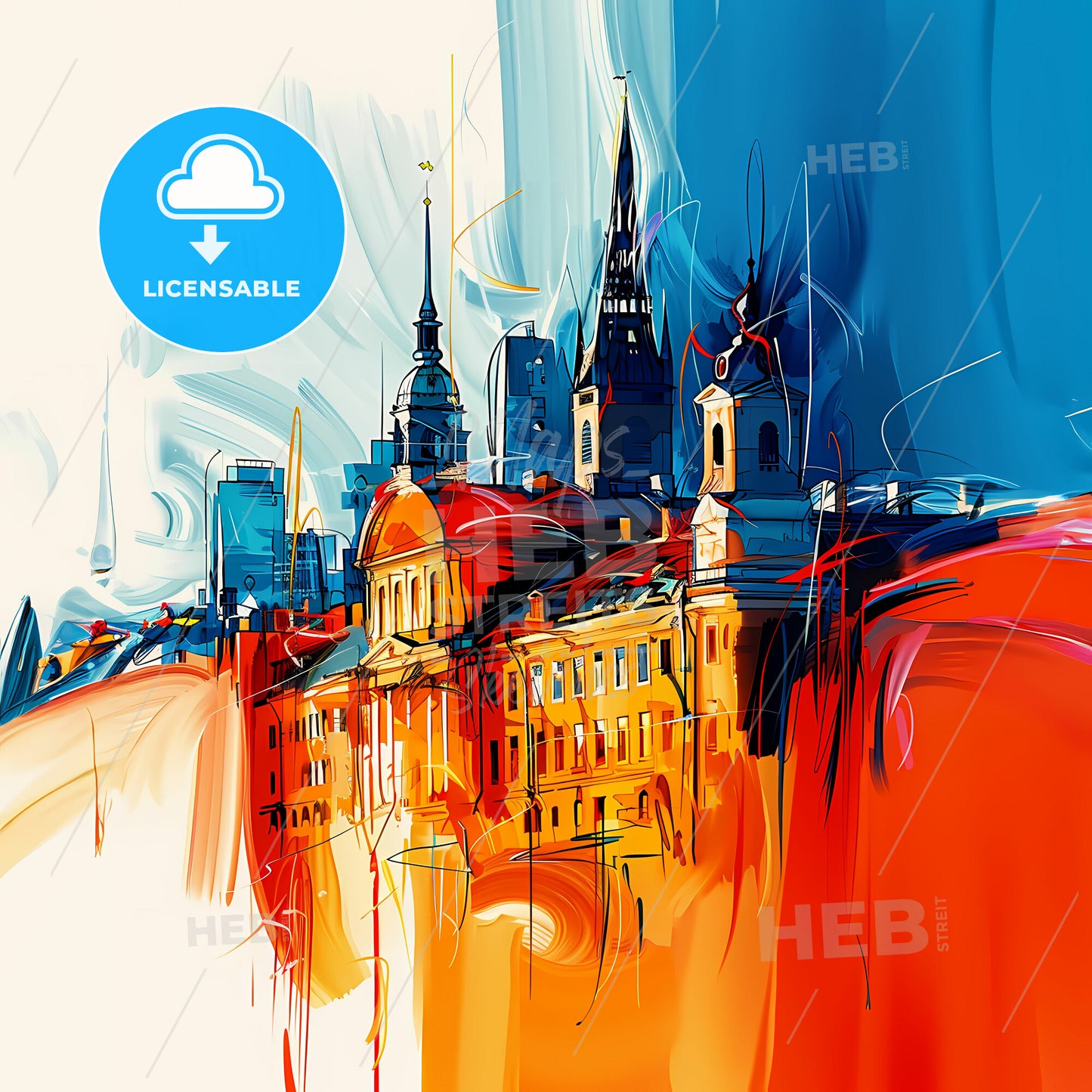 Vibrant Oslo, Norway - A Painting Of A City