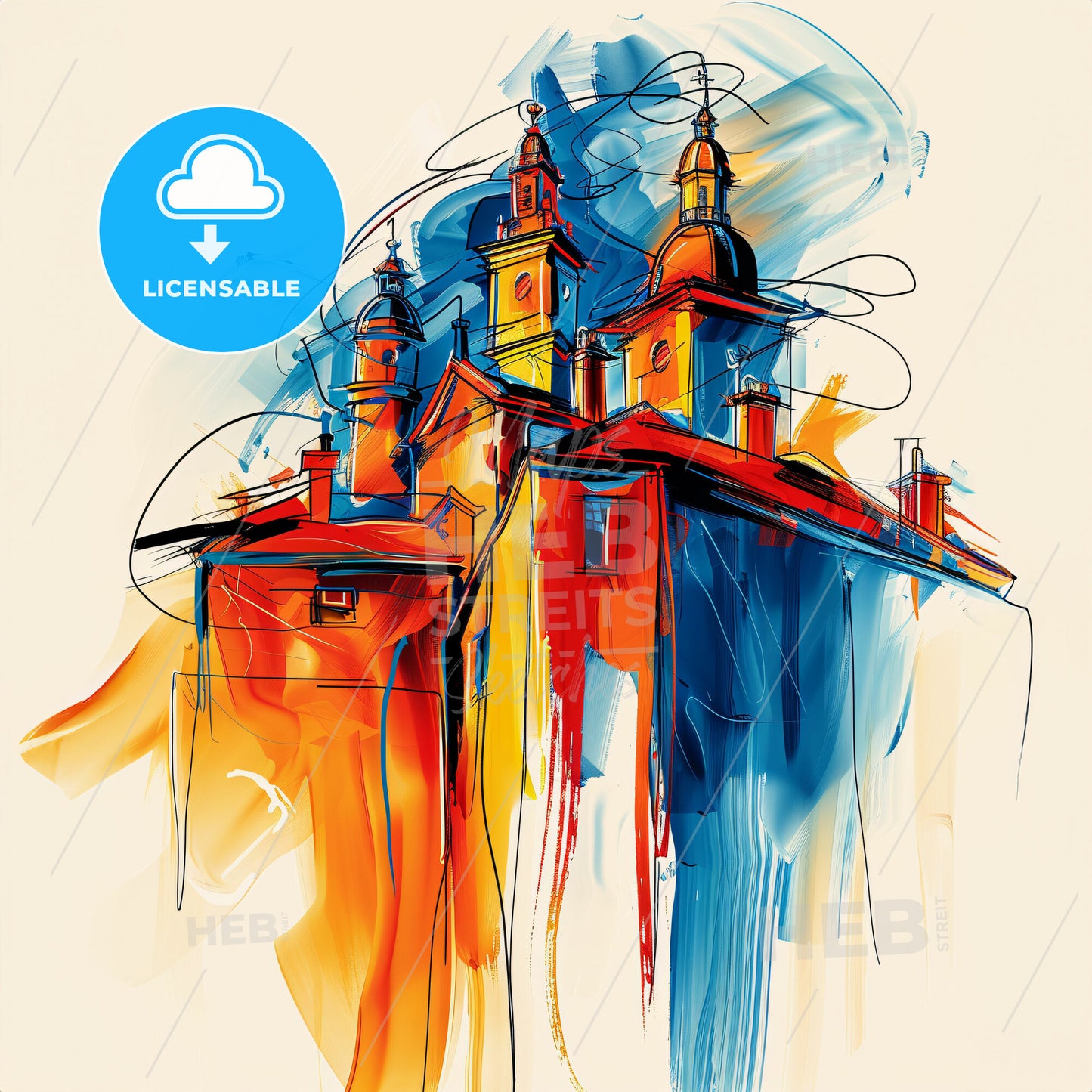 Vibrant Paisley, Scotland - A Colorful Building With Towers