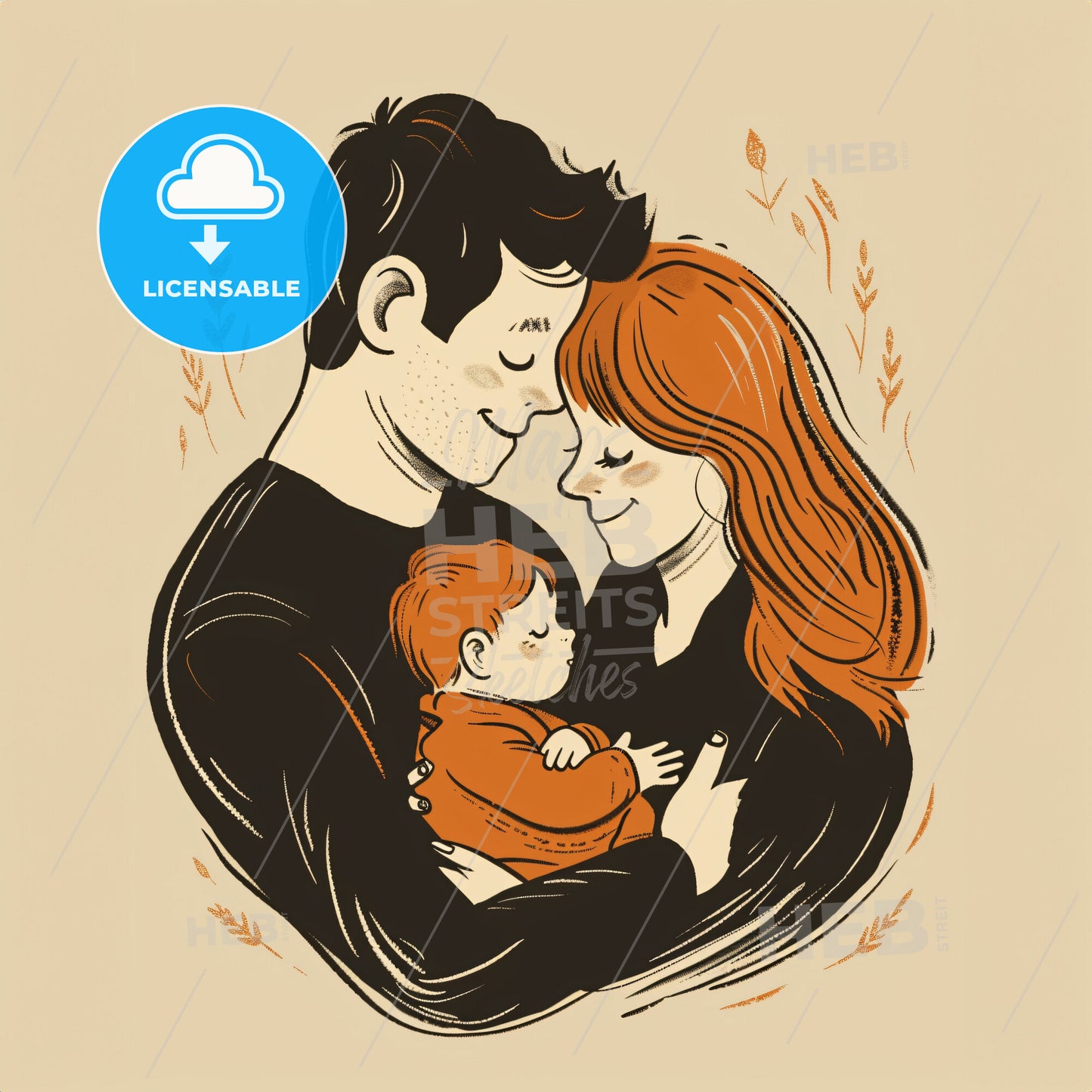 Parents Hold A New Born - A Man And Woman Holding A Baby