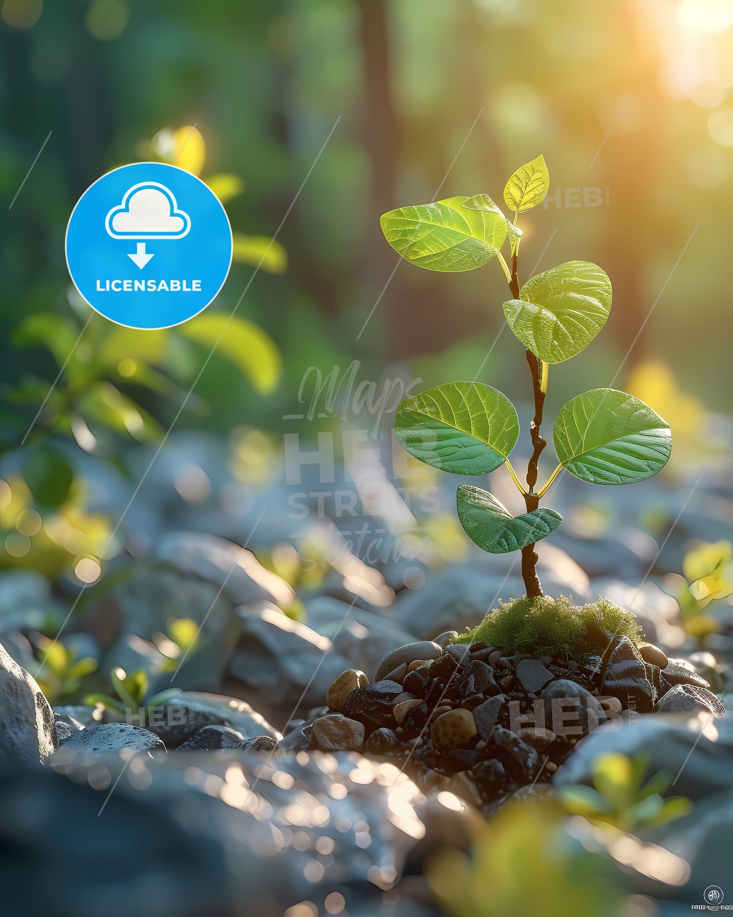 Vibrant Art: Continuous and Stable Passive Incomes Depicted by a Resilient Plant Thriving in Rocky Terrain