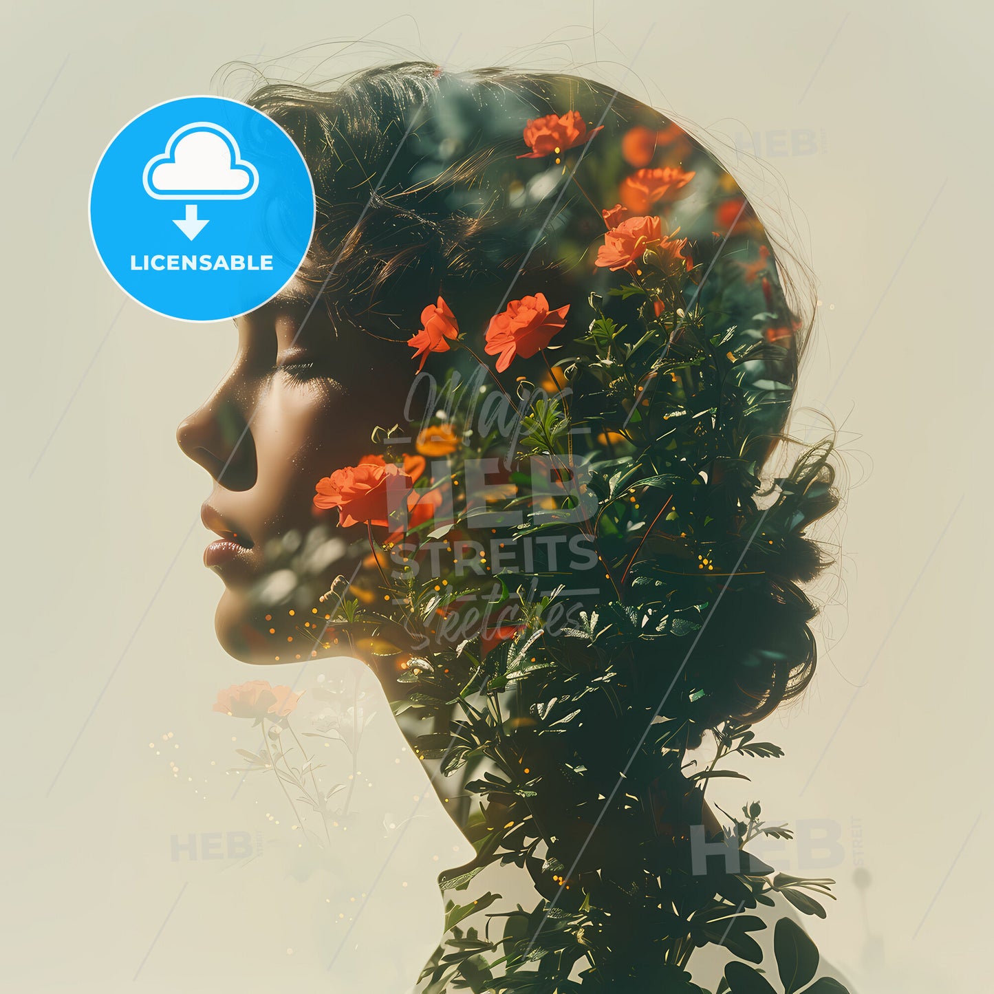 Pocketful of Posies: A Garden’s Tale - A woman with flowers in her hair