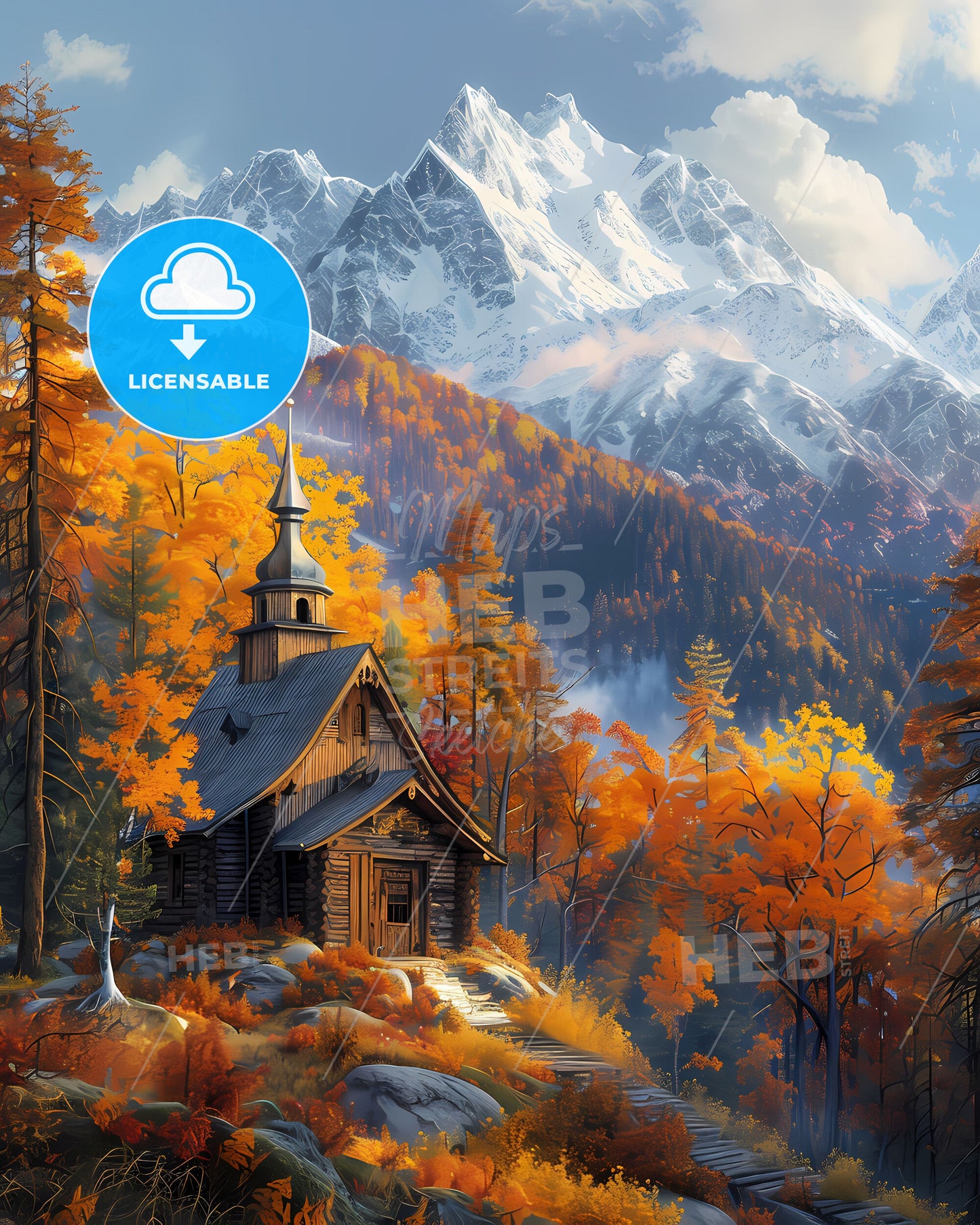 Captivating Artistic Cabin Surrounded by Serene Mountainscape in Poland, Europe