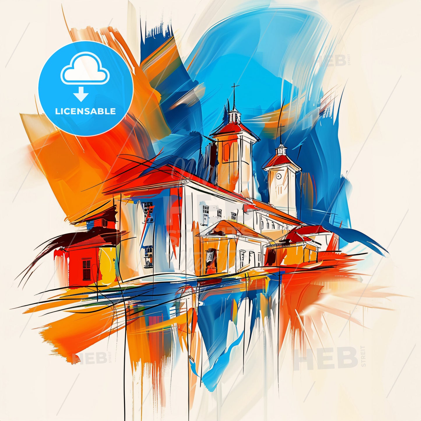 Vibrant Portmore, Jamaica - A Painting Of A Building