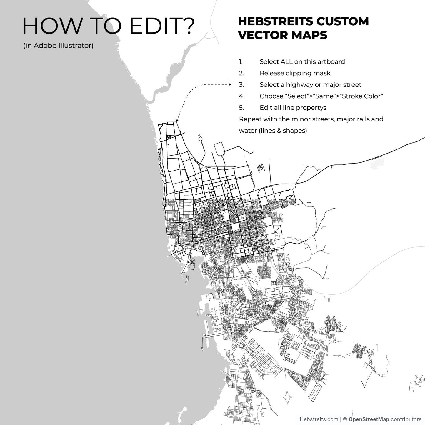 Light Map - Free Custom Vector Map Sample