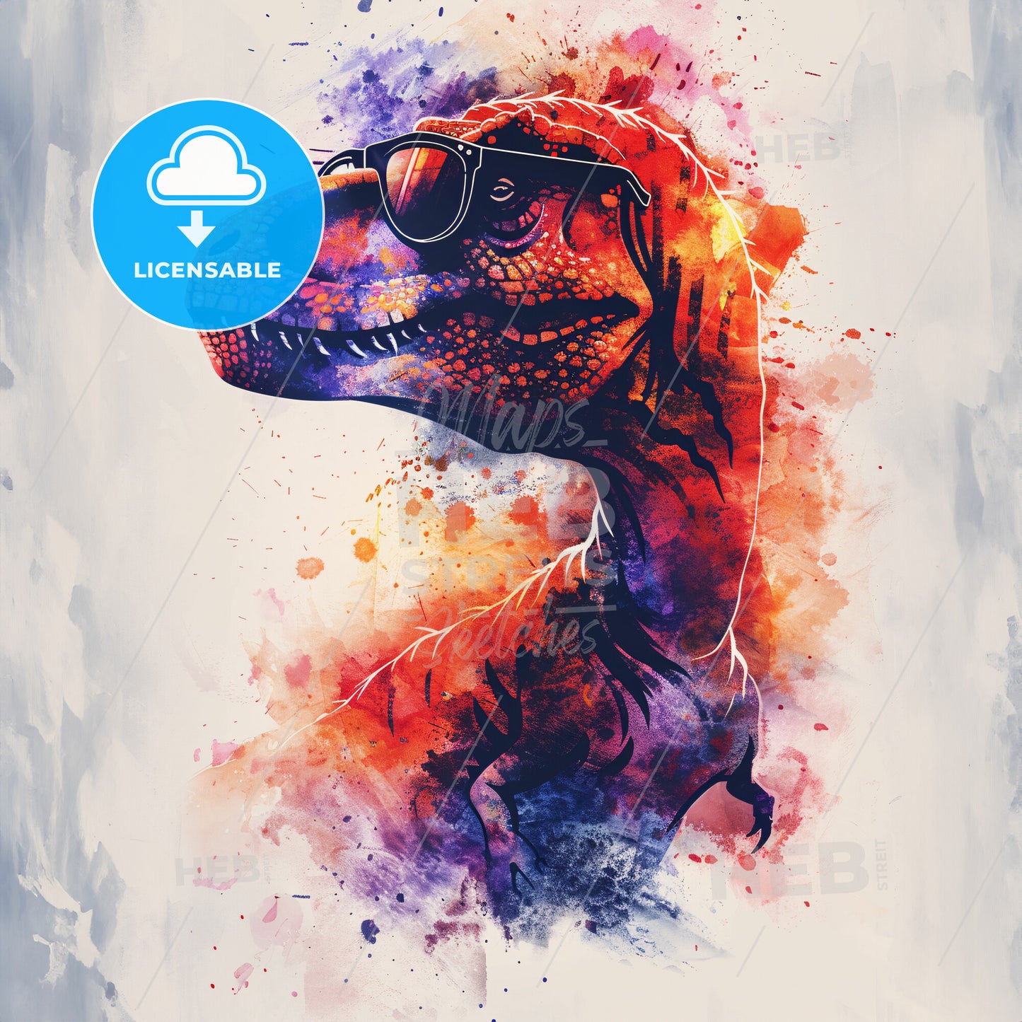 A Dinosaur Wearing Sunglasses