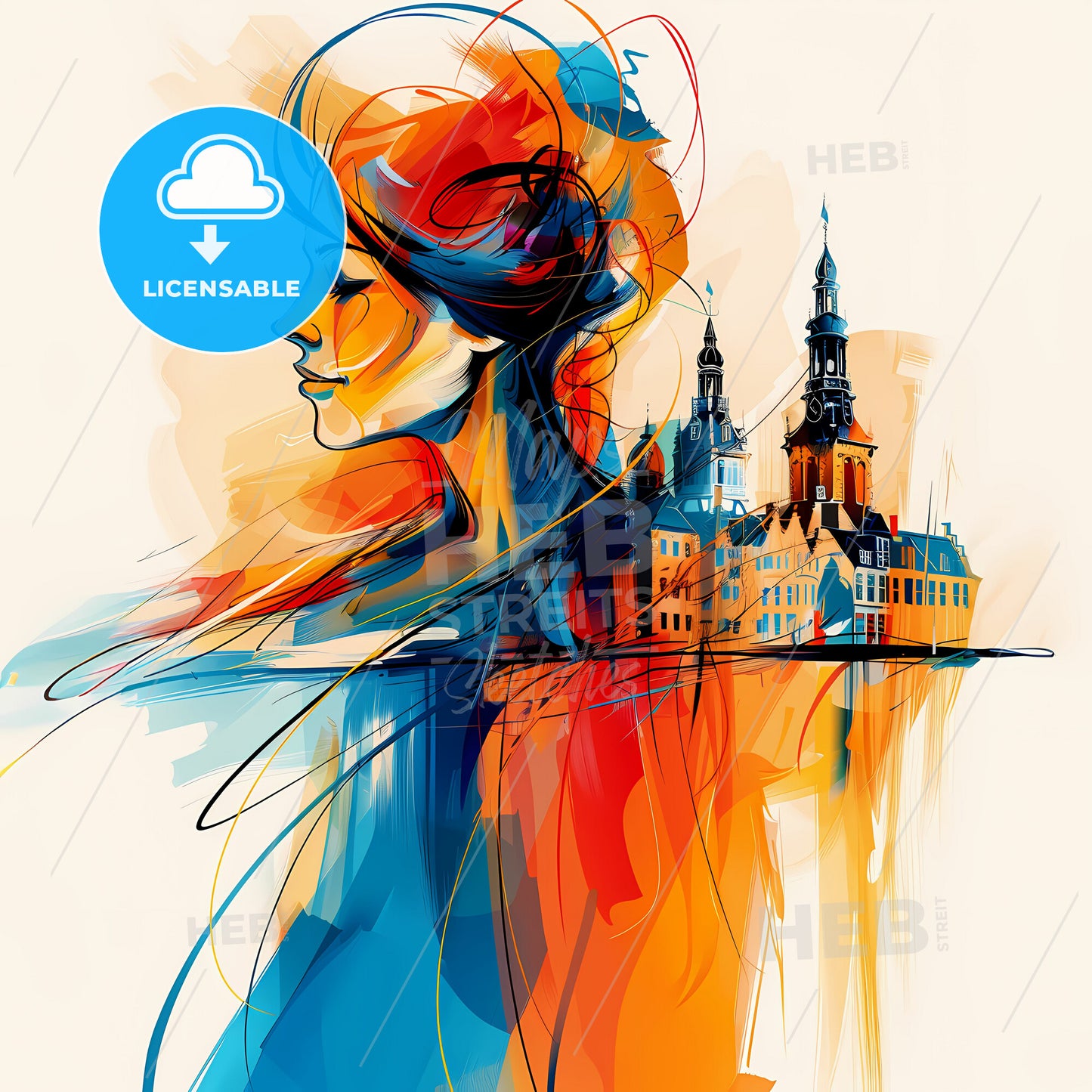 Vibrant Purmerend, Netherlands - A Woman's Face And A City